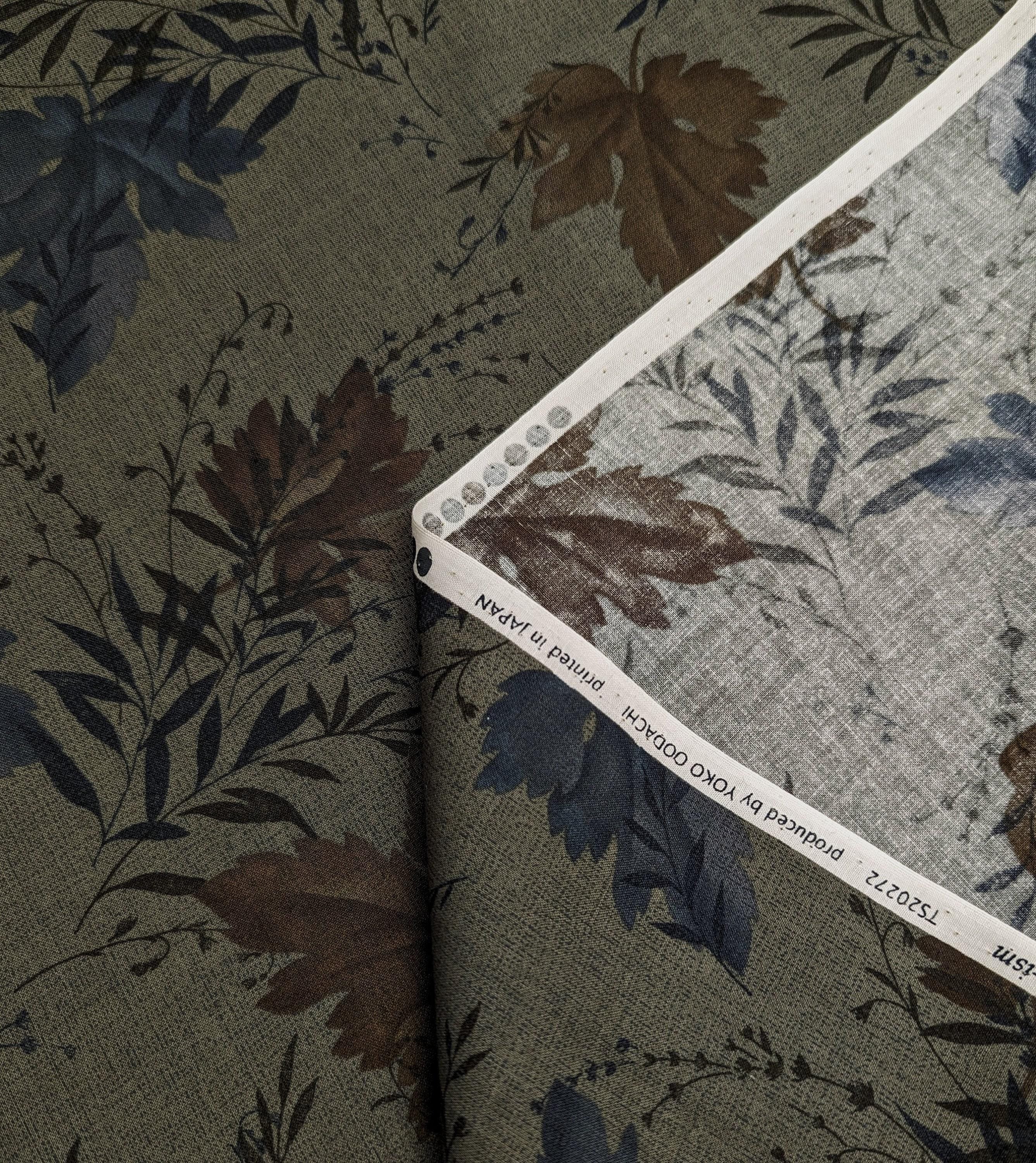 Vancet - Autumn Leaf Taupe-Ism Printed Cotton Taupe - Gray