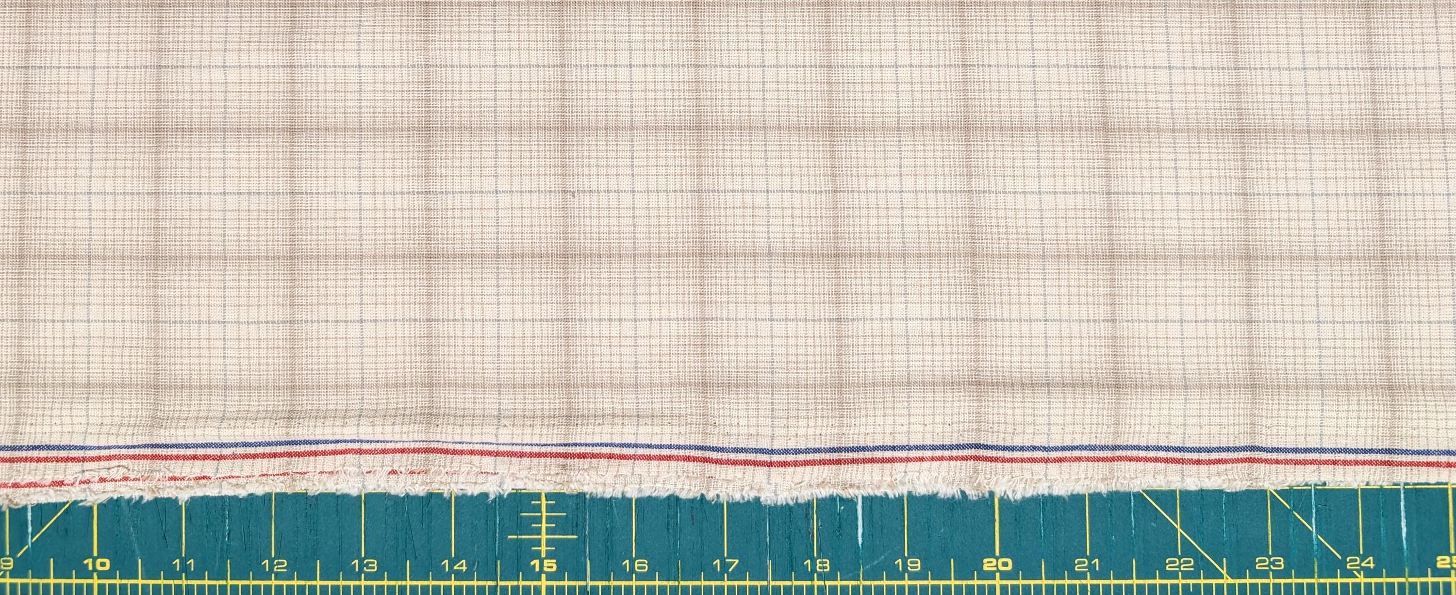 Junko Matsuda yarn dyed plaid Japanese cotton fabric Y25-0217 A off-white