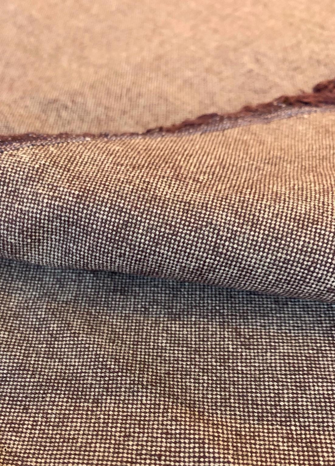 Cosmo - Japanese Yarn Dyed Cotton Taupe - Russet Brown