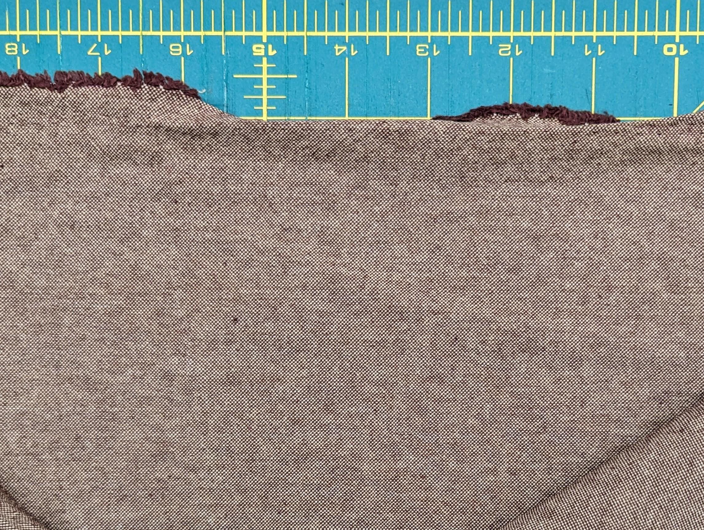 Cosmo - Japanese Yarn Dyed Cotton Taupe - Russet Brown