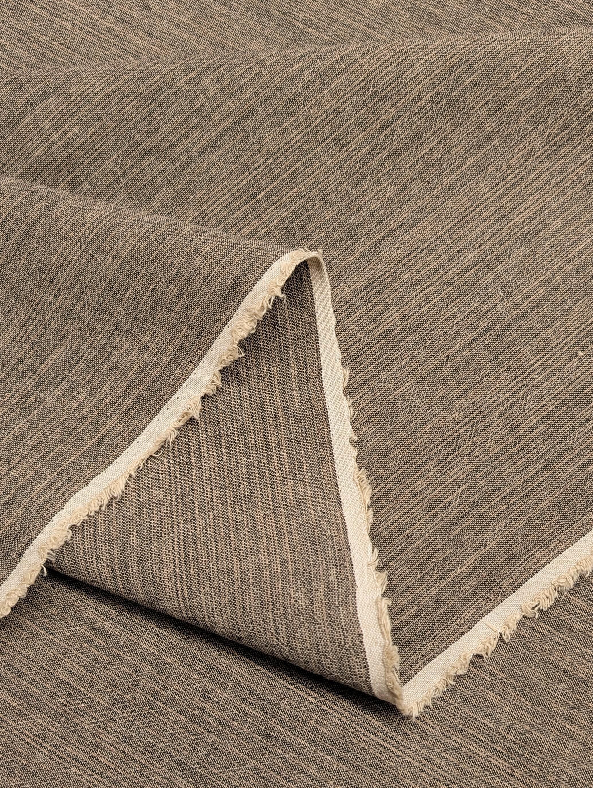 Cosmo - Japanese Yarn Dyed Textured Cotton Taupe - Beige
