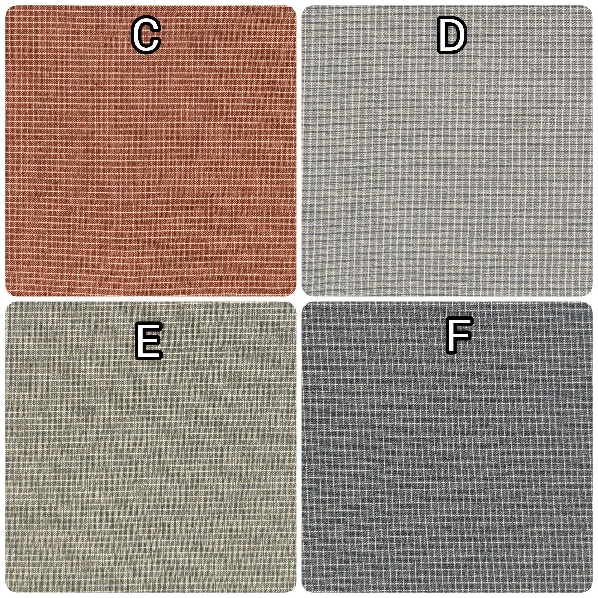 NEW Cosmo Small Grid Japanese yarn dyed cotton fabric AY20180H-1 C red