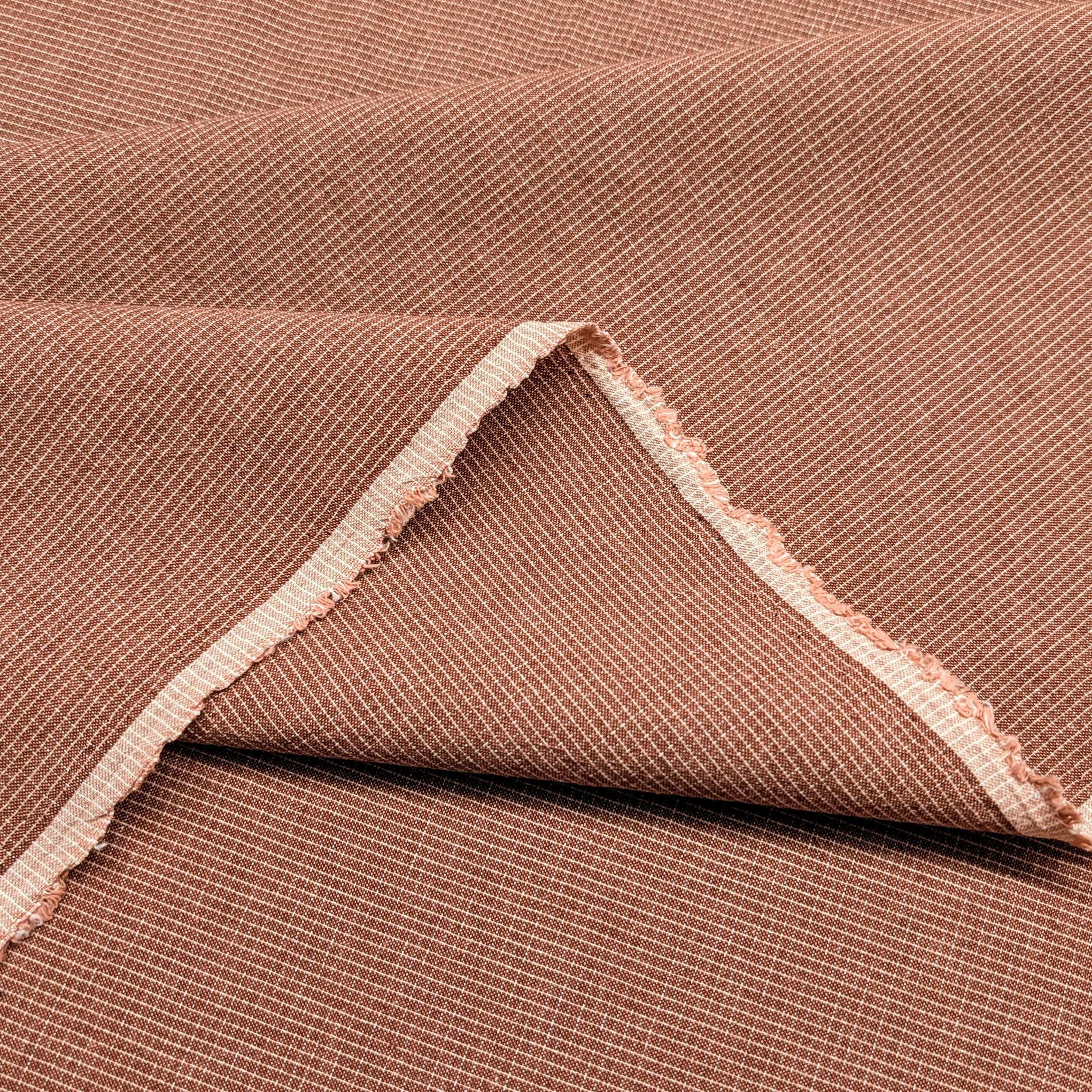 NEW Cosmo Small Grid Japanese yarn dyed cotton fabric AY20180H-1 C red