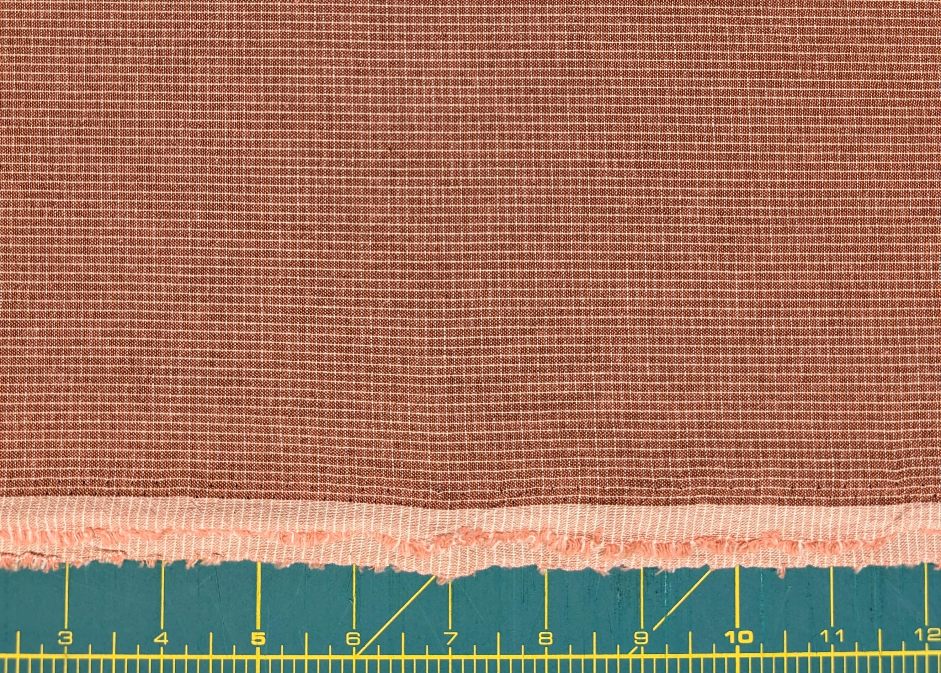 NEW Cosmo Small Grid Japanese yarn dyed cotton fabric AY20180H-1 C red