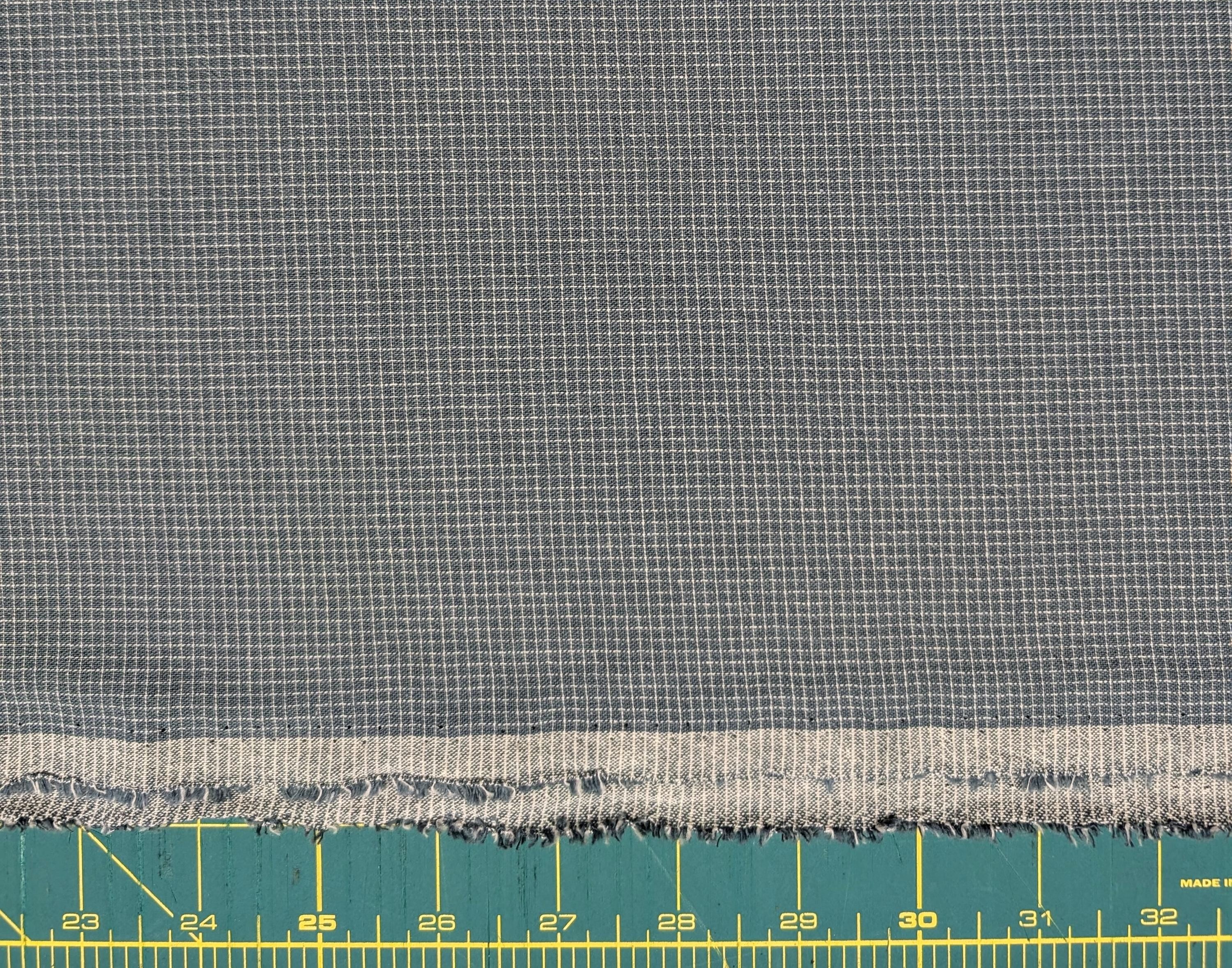 NEW Cosmo Small Grid Japanese yarn dyed cotton fabric AY20180H-1 F medium blue