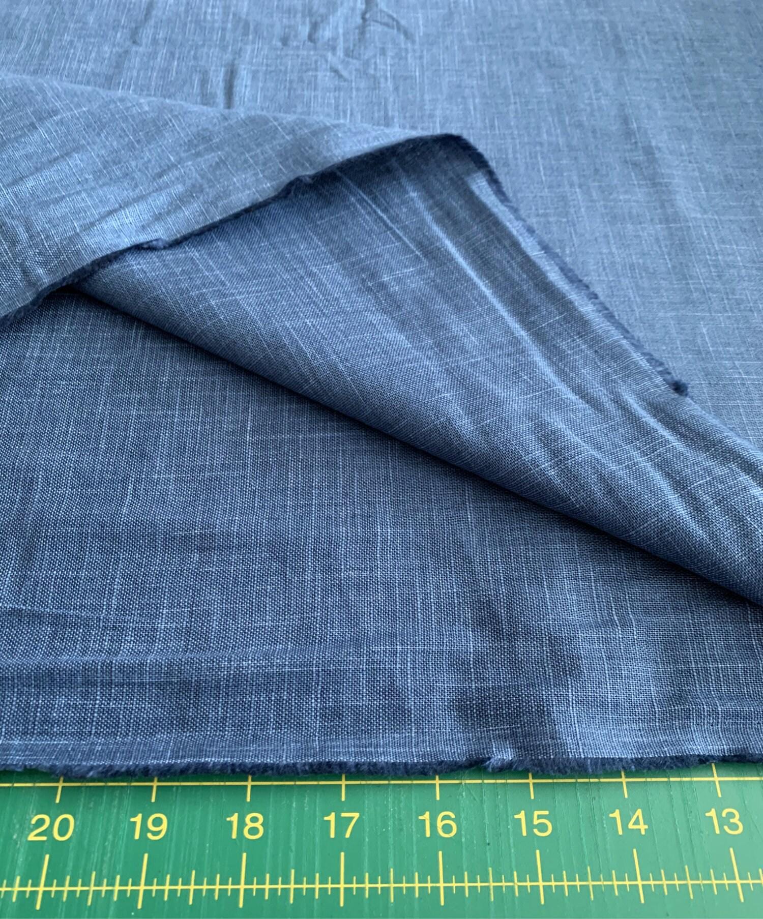 Sevenberry - Heathered Solids Cotton Fabric - Faded Denim Blue