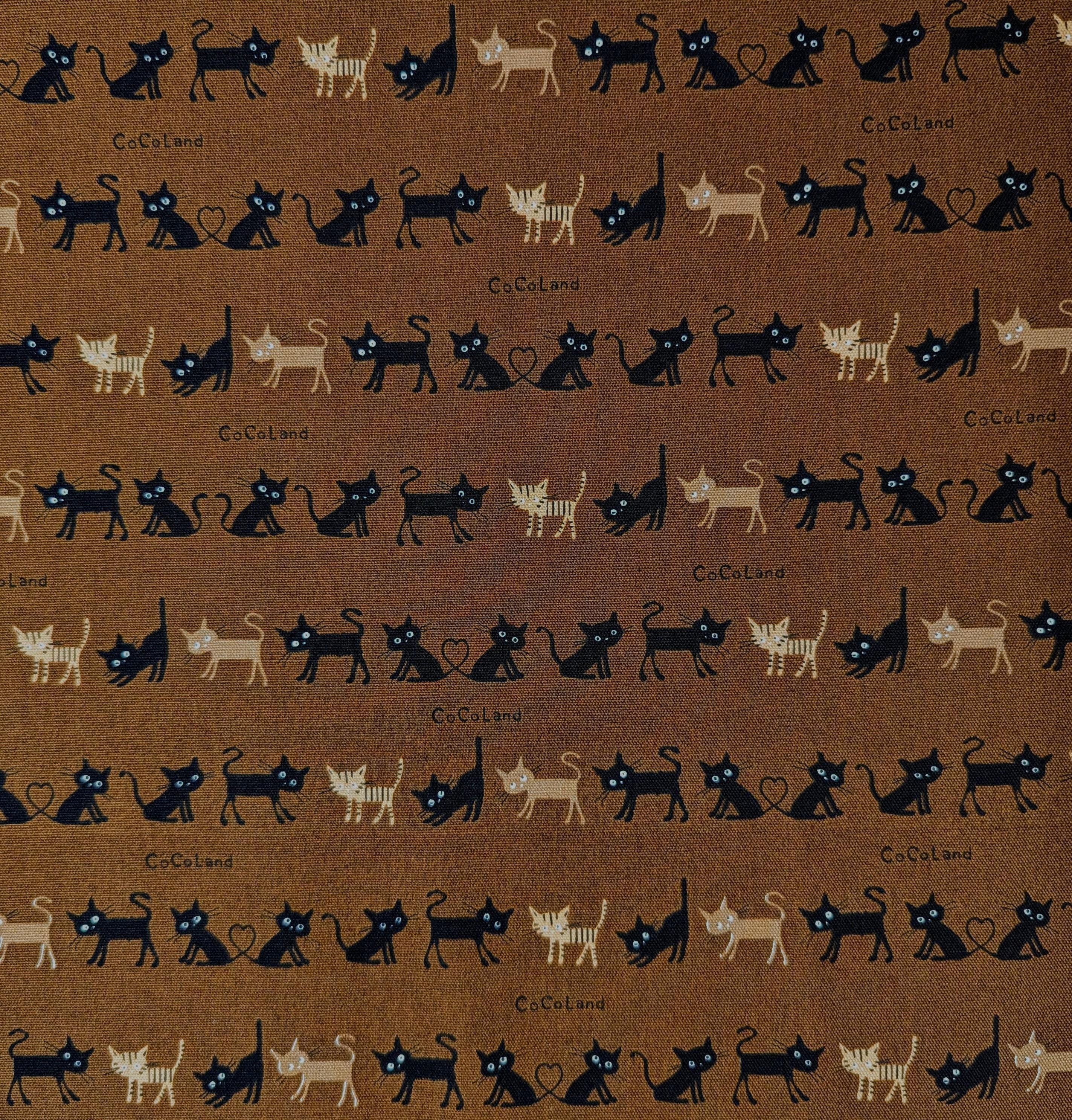 Hishiei - Cocoland Mini Cat Cotton Oxford - Brown