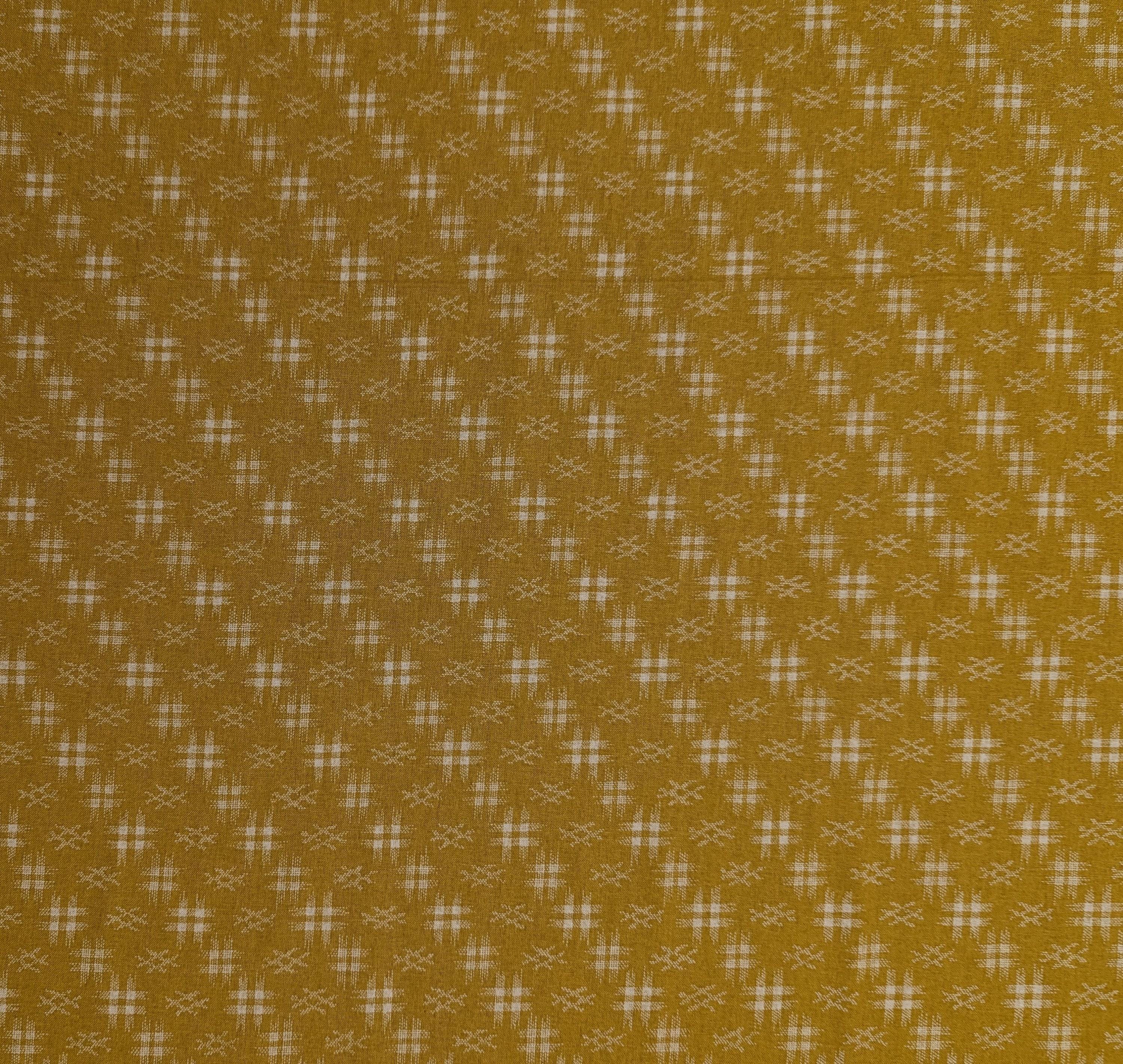 Sevenberry - Well 井戸 Hashtag Cotton Fabric - Yellow Beige