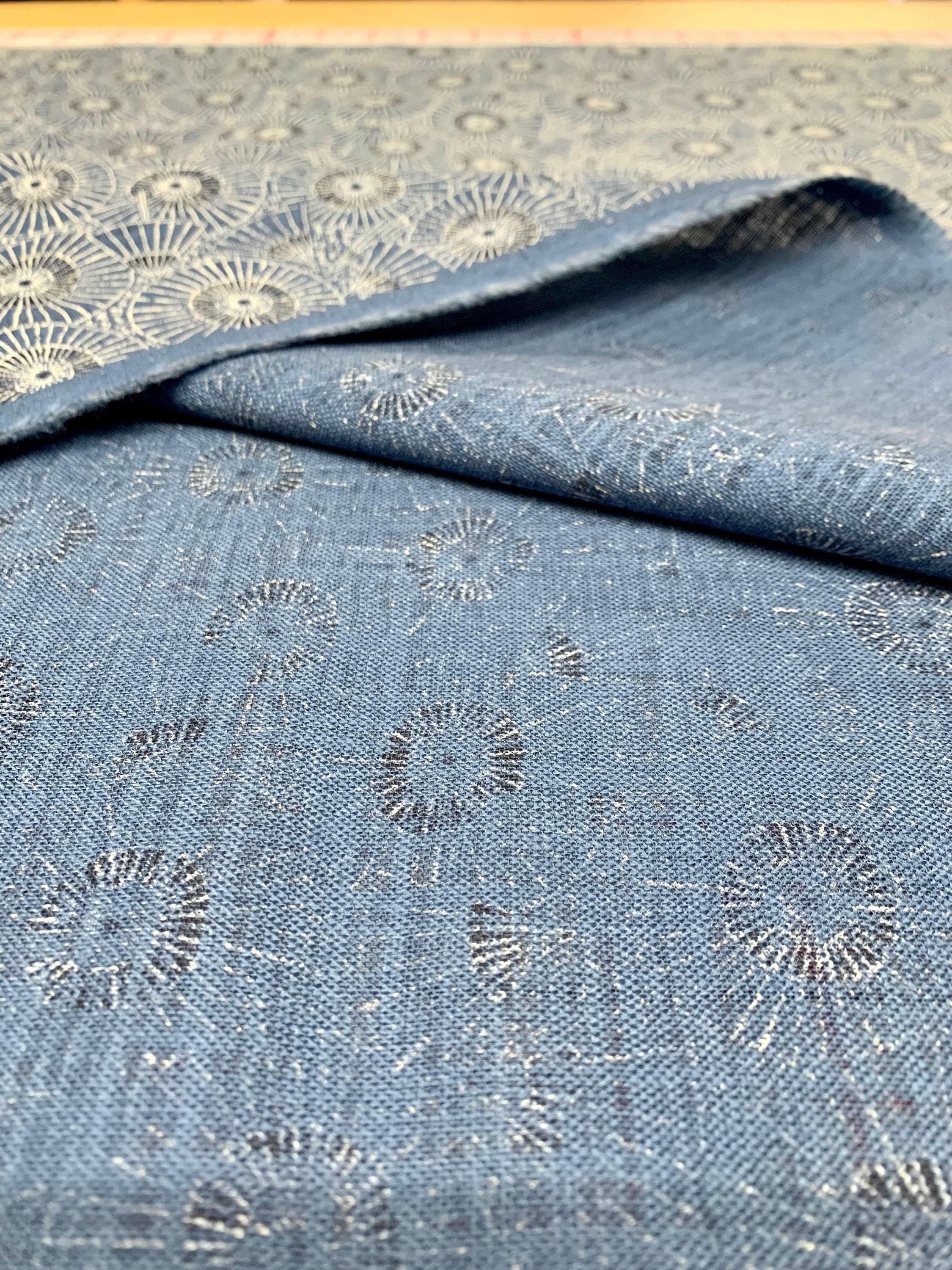 Sevenberry - Vintage Parasols Cotton Fabric - Medium Blue