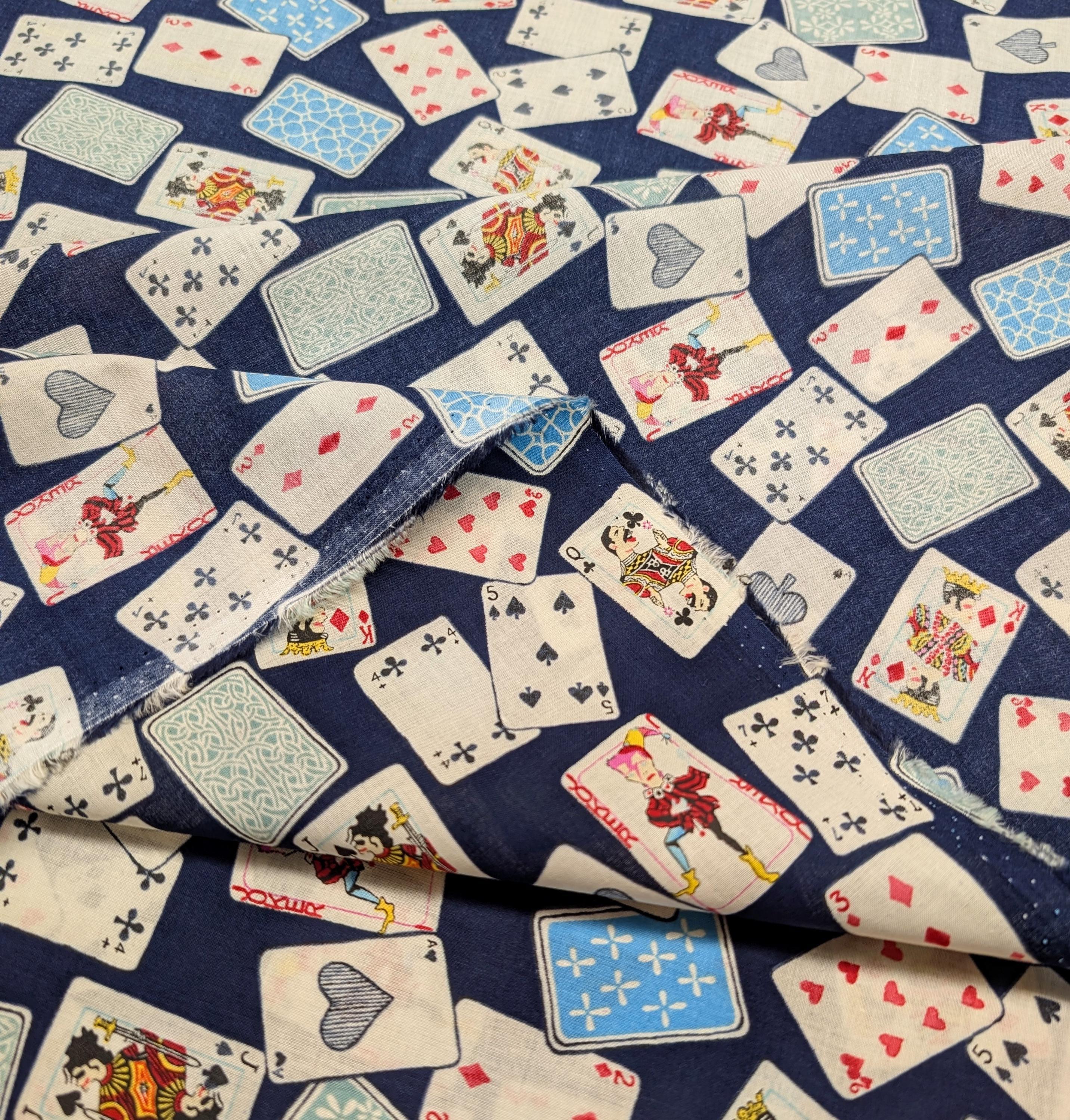 Hokkoh - Legendary Singing Cards Cotton Lawn - Blue