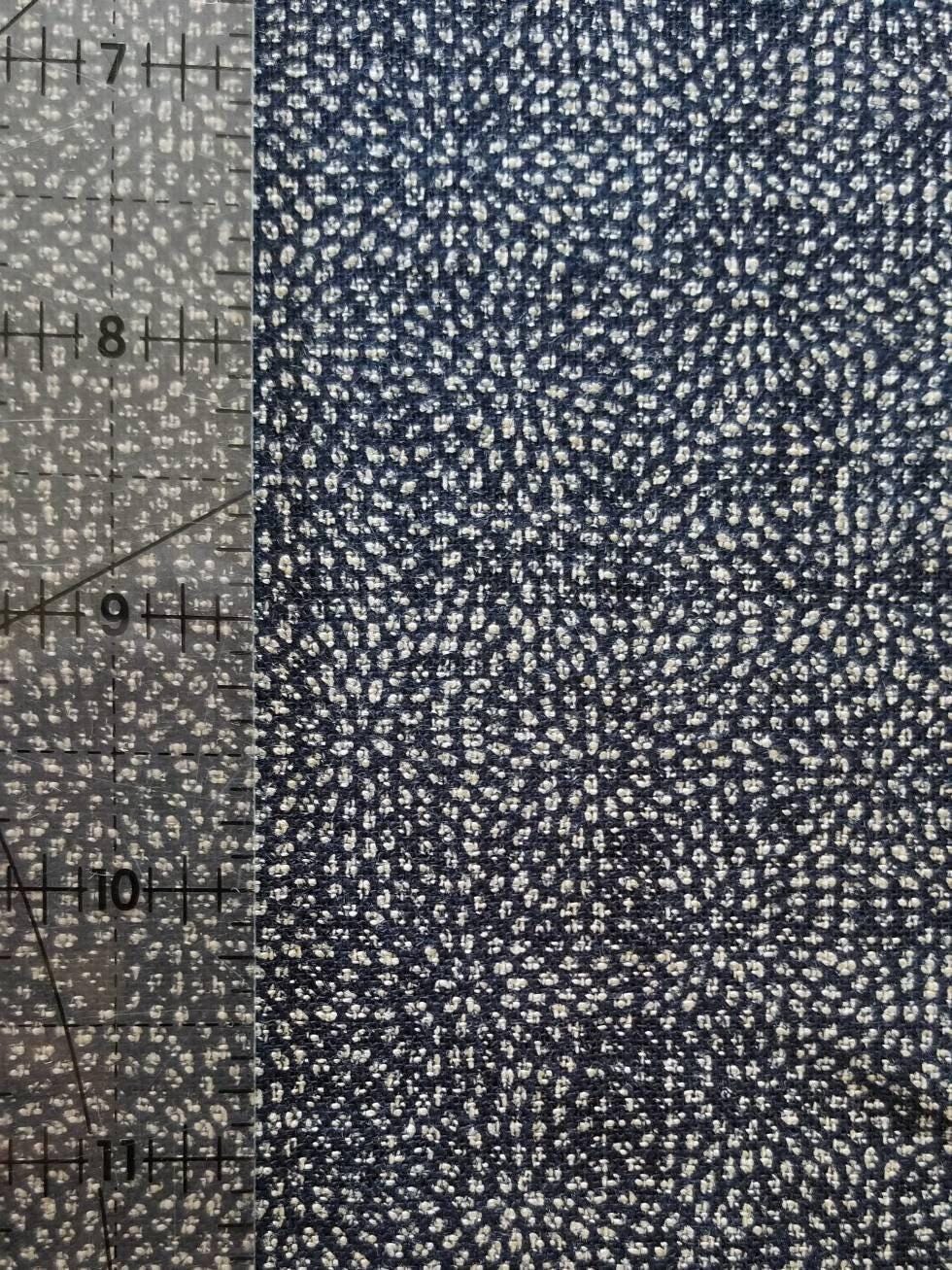 Sevenberry - Chrysanthemum Dots Cotton Fabric - Navy Indigo Blue