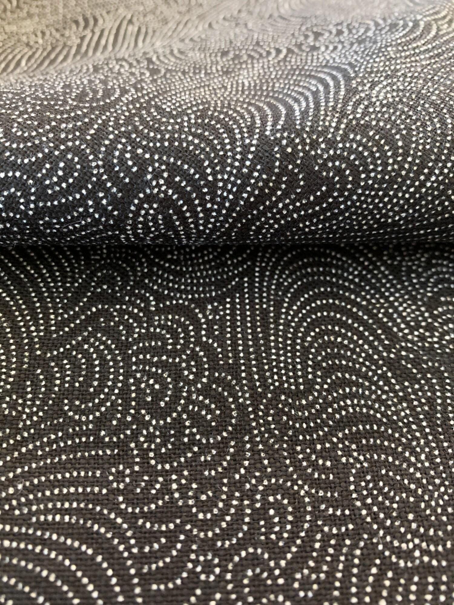 Sevenberry - Dotted Waves Cotton Fabric - Black