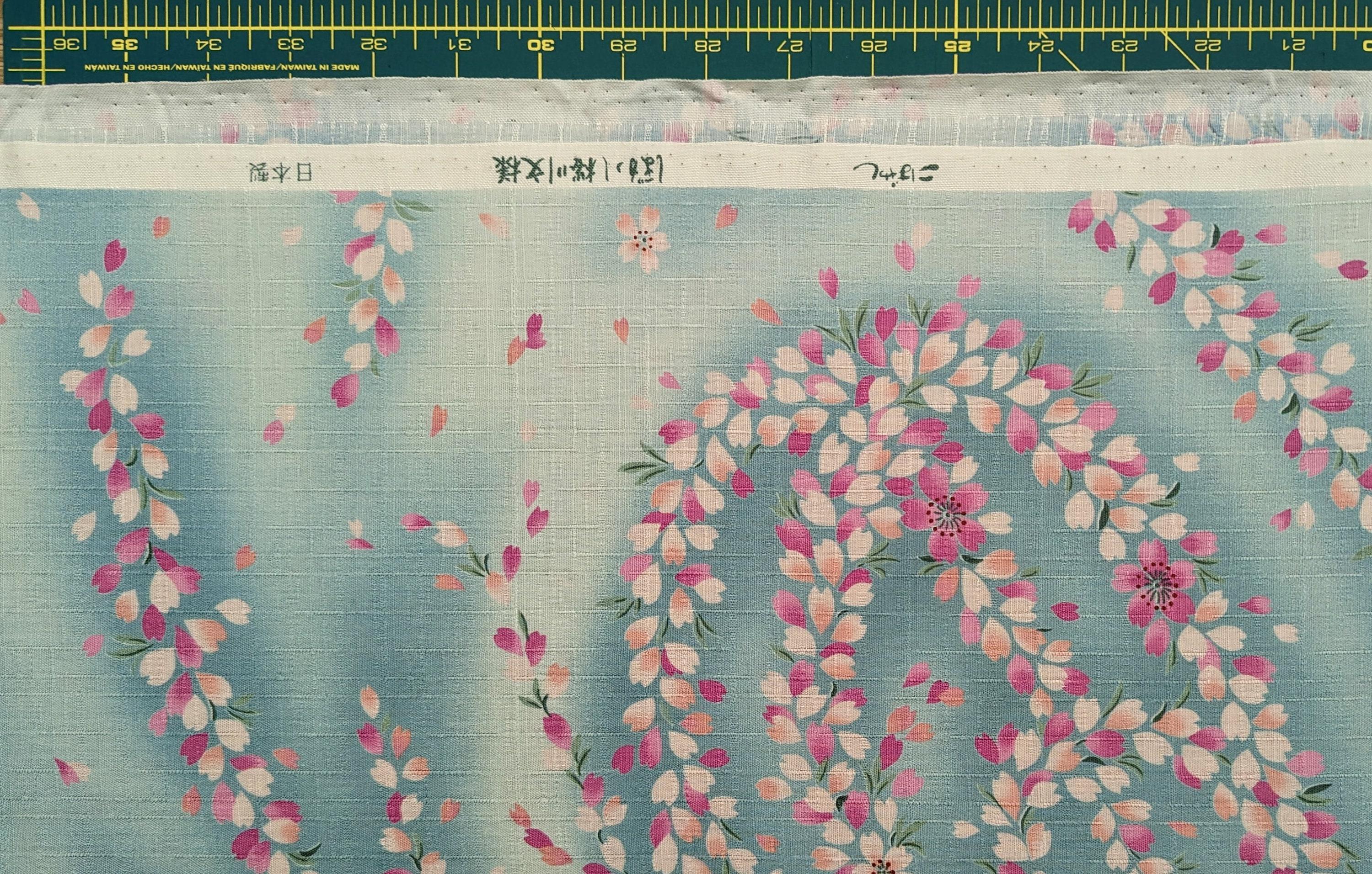 Kobayashi - Breezy Cherry Blossoms Cotton Dobby - Blue