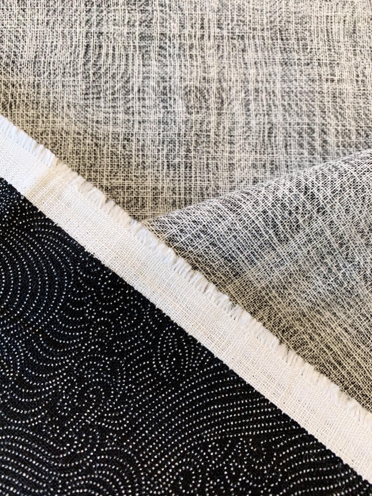 Sevenberry - Dotted Waves Cotton Fabric - Black