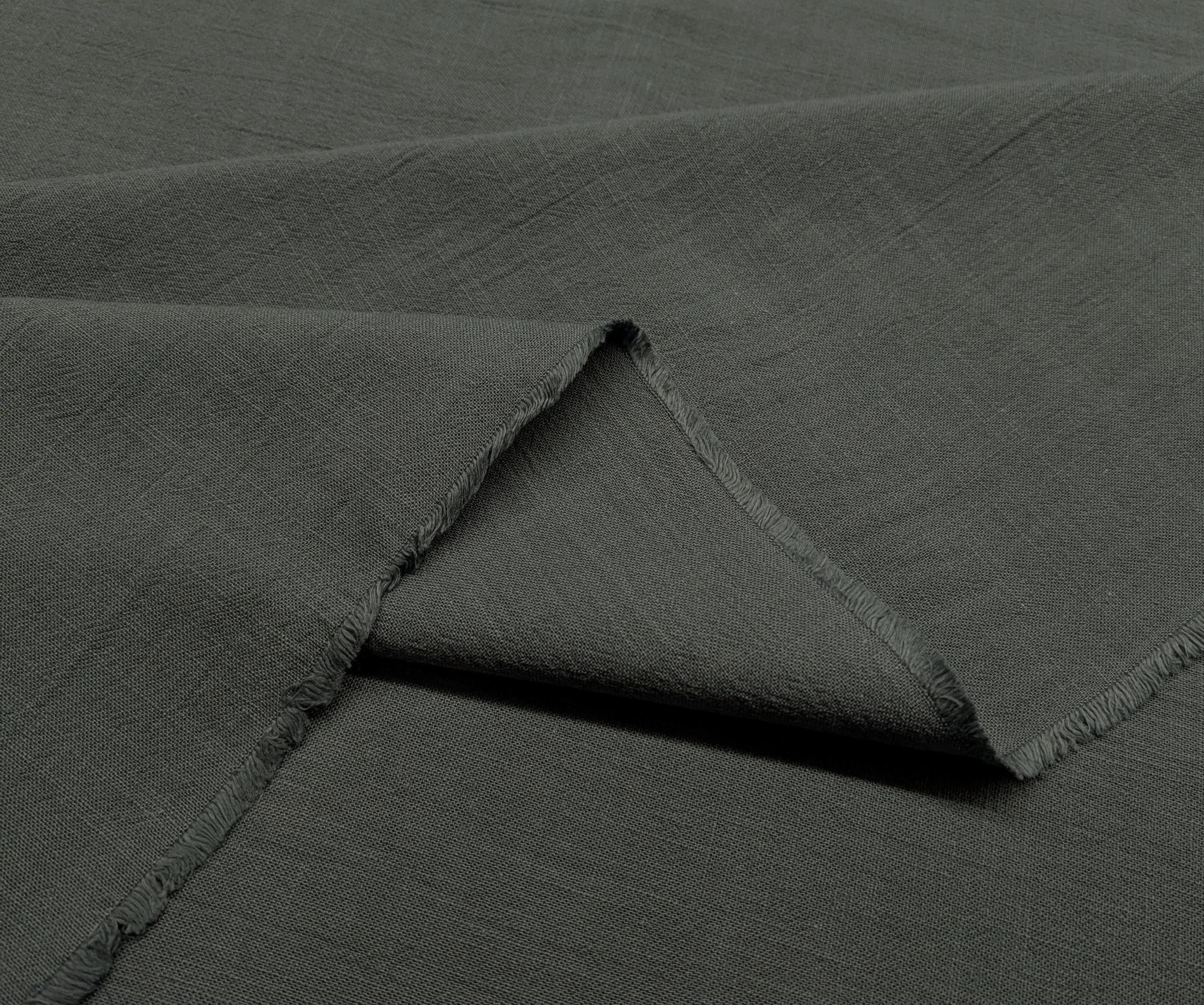 Kokka - Solid Molly Cotton Fabric - Elephant Gray