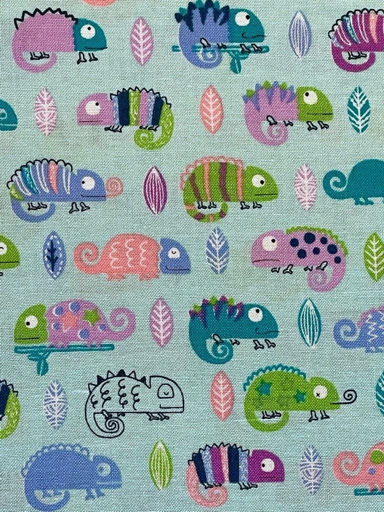 Senyo - Scandinavian Harmony Chameleons Cotton Fabric - Blue