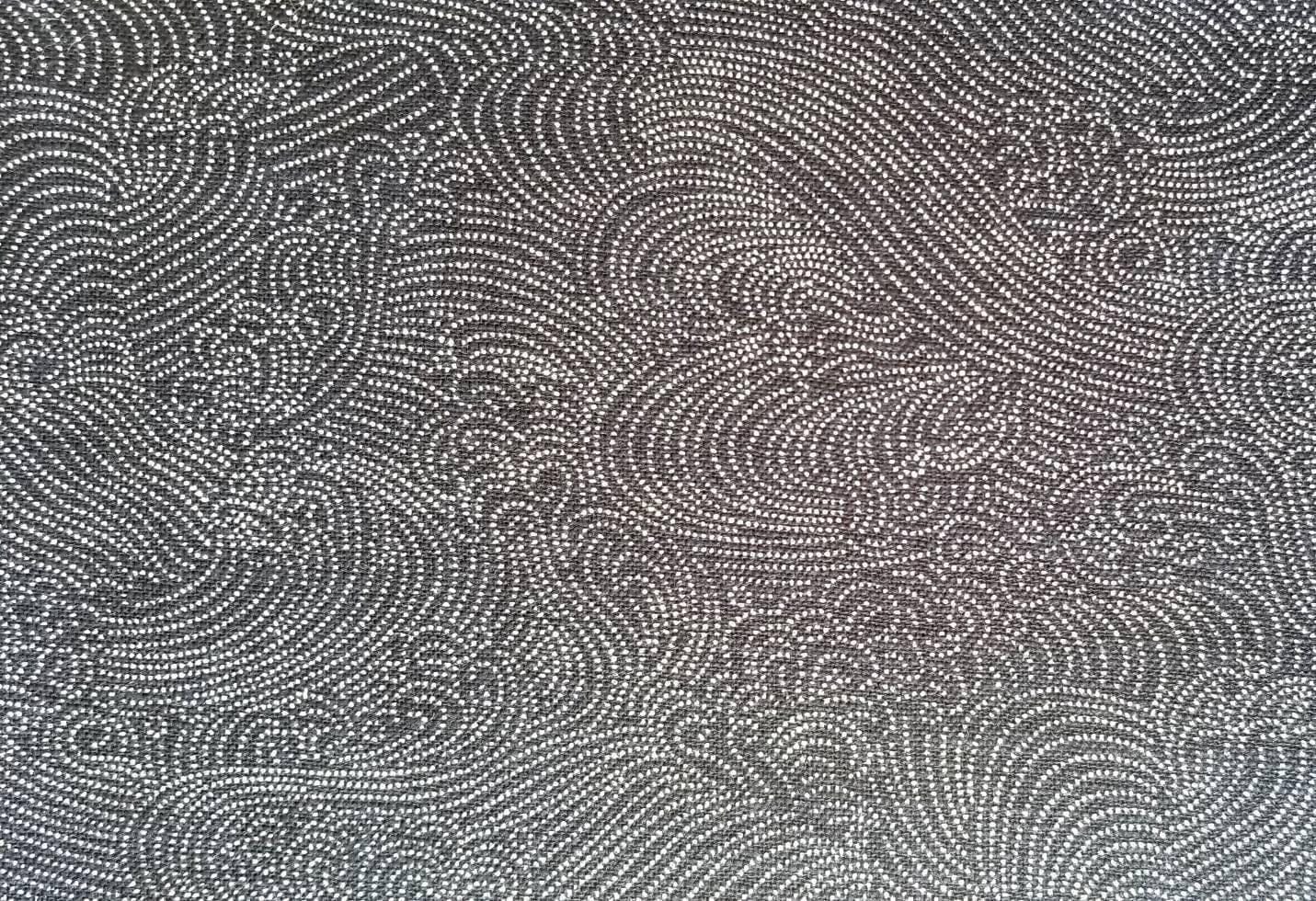 Sevenberry - Dotted Waves Cotton Fabric - Navy Blue