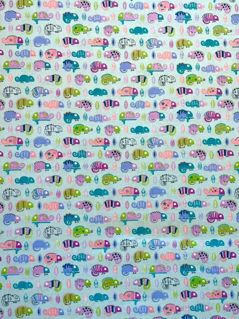 Senyo - Scandinavian Harmony Chameleons Cotton Fabric - Blue