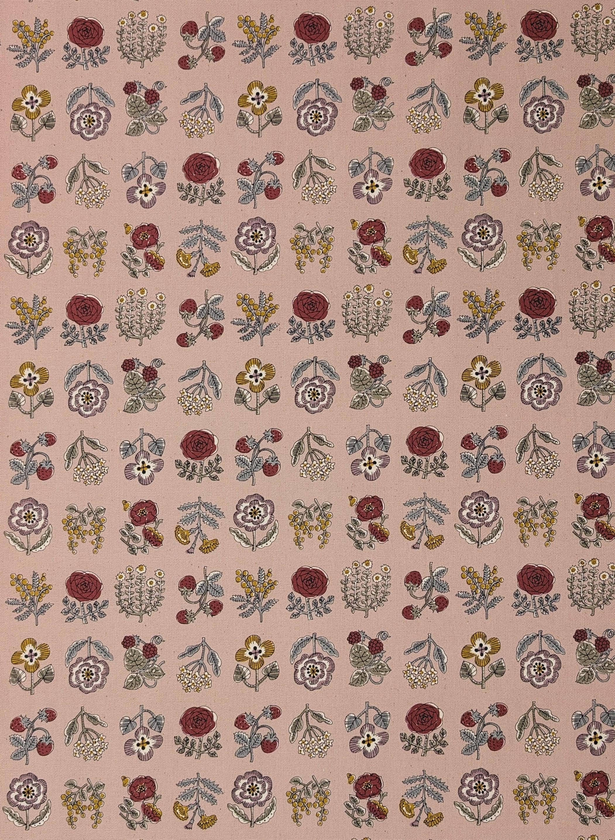 Kokka - Linnea Wildflower Cotton Oxford - Pink