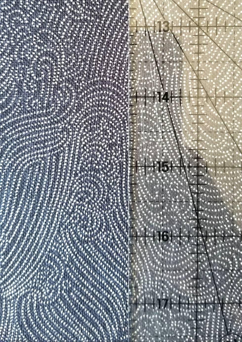 Sevenberry - Dotted Waves Cotton Fabric - Navy Blue