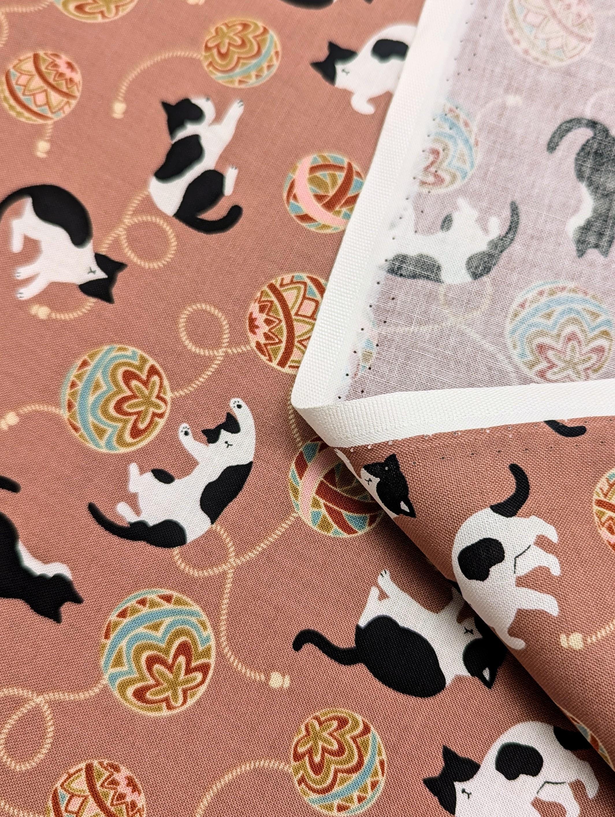 Cosmo - Temari Cats Quilt Cotton - Pink