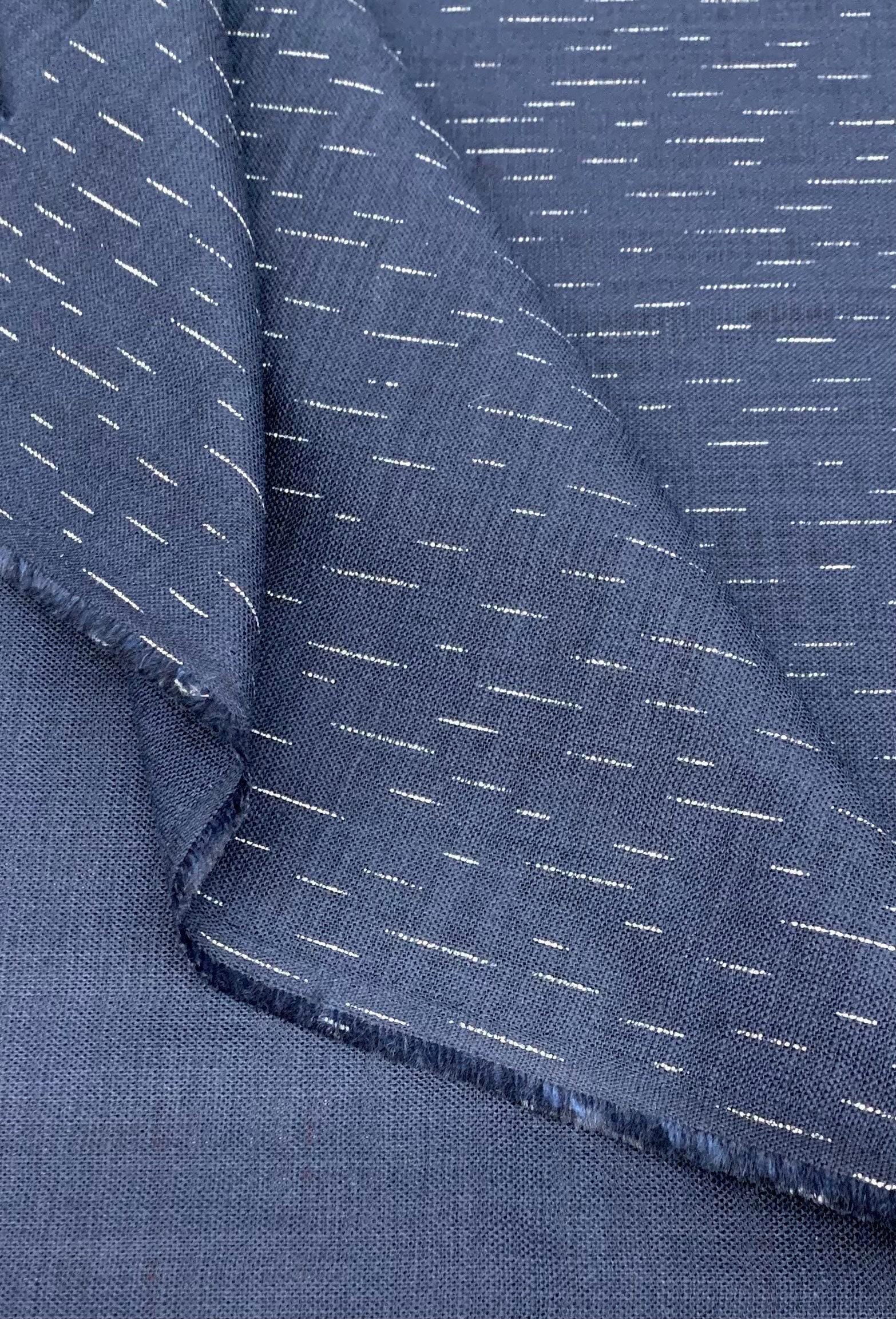 Sevenberry - Rain Cotton Fabric - Navy Blue