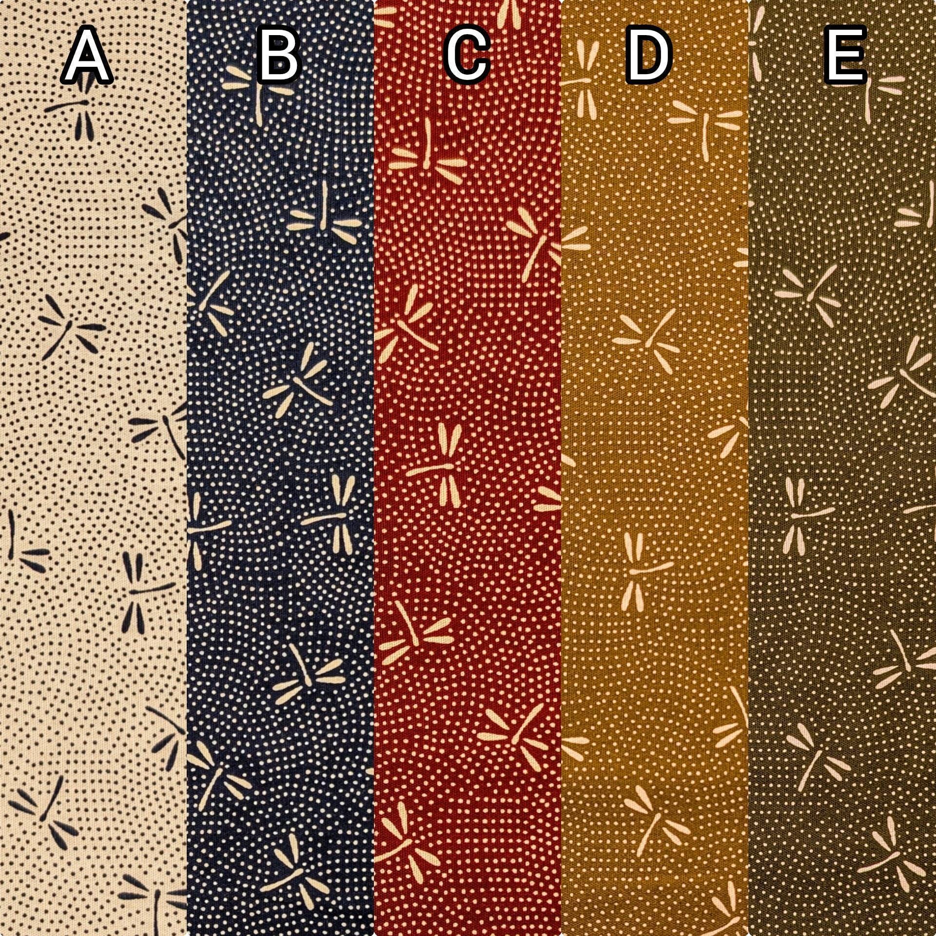 NEW Dotted Dragonflies Senyo Japanese cotton fabric SK-100-4 C red