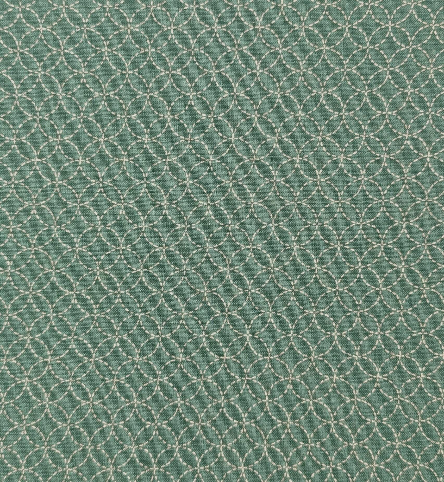 Sevenberry Small Shippo Japanese cotton fabric 88222-11-3 teal