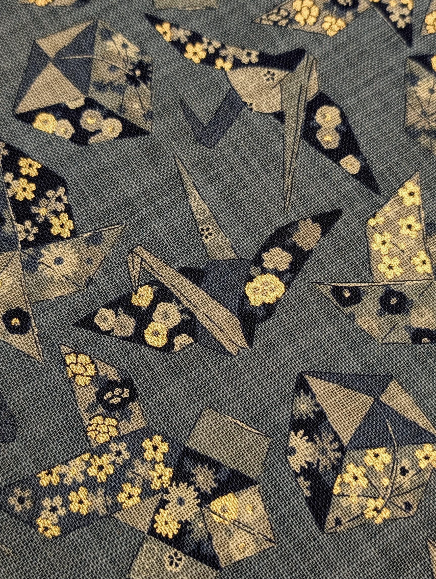 Sevenberry - Golden Origami Cotton Fabric - Light Blue