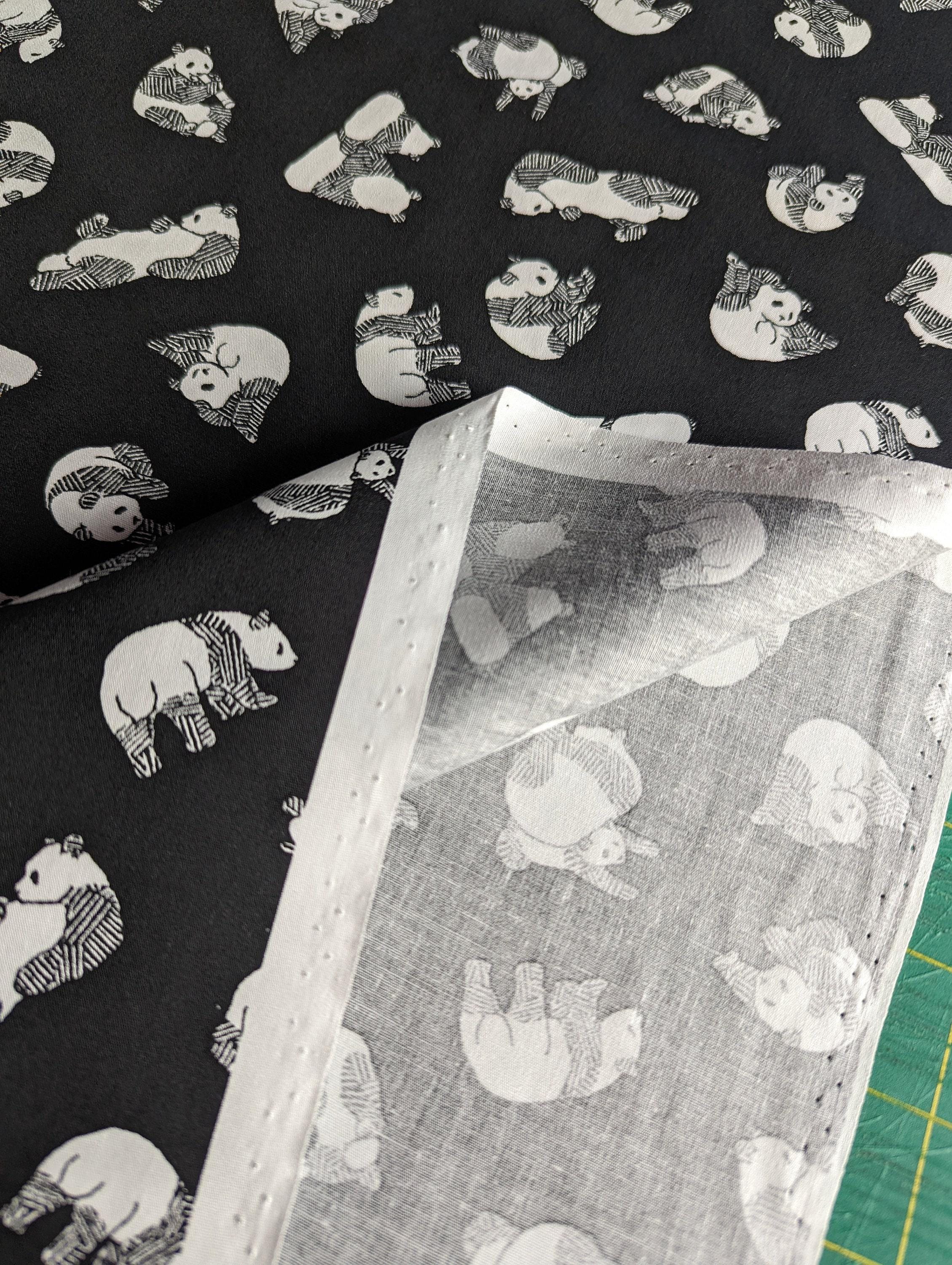 Sevenberry - Pandas Cotton Fabric - Black