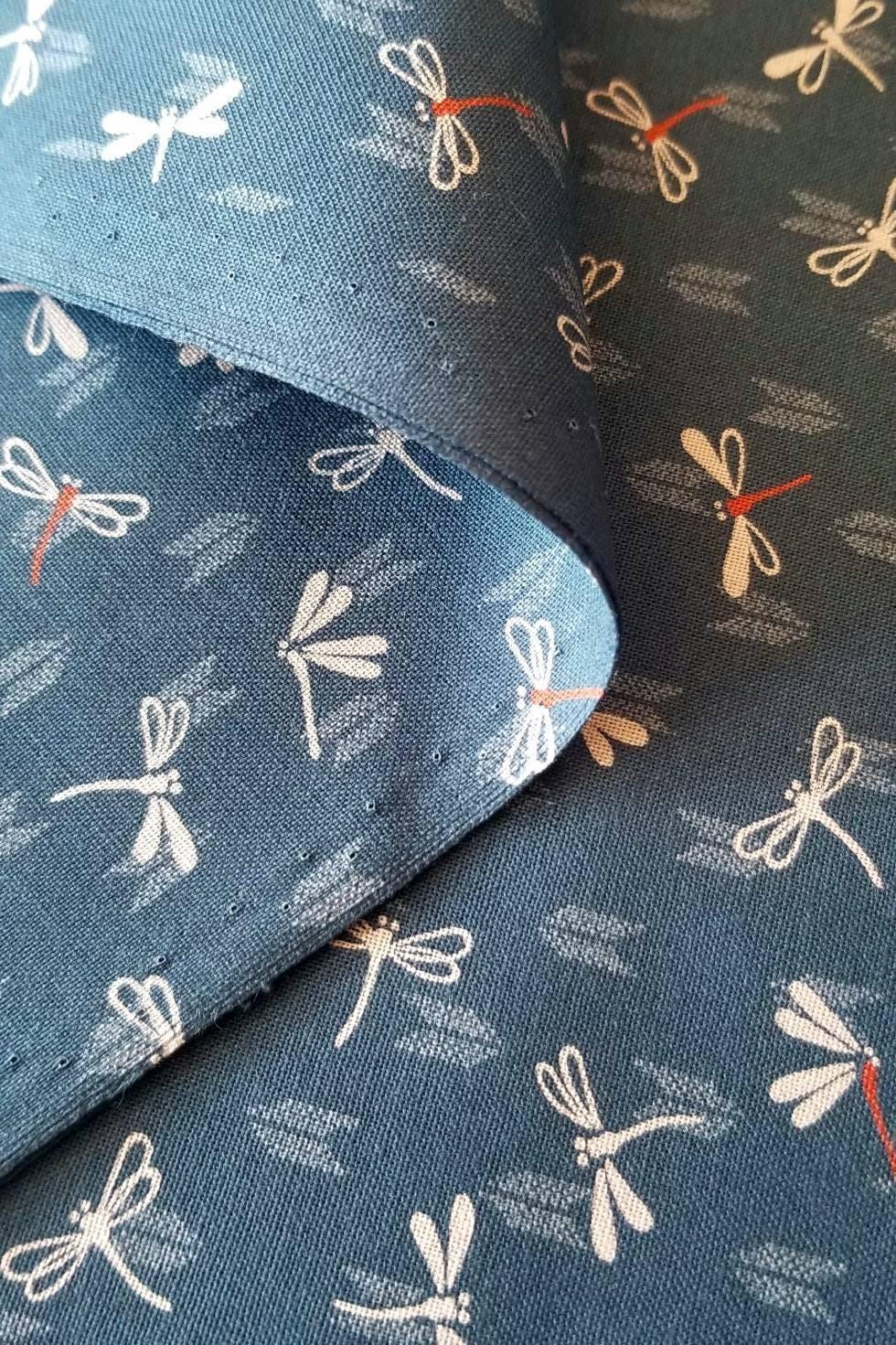 Sevenberry - Dragonflies with Arrows Cotton Fabric - Light Blue