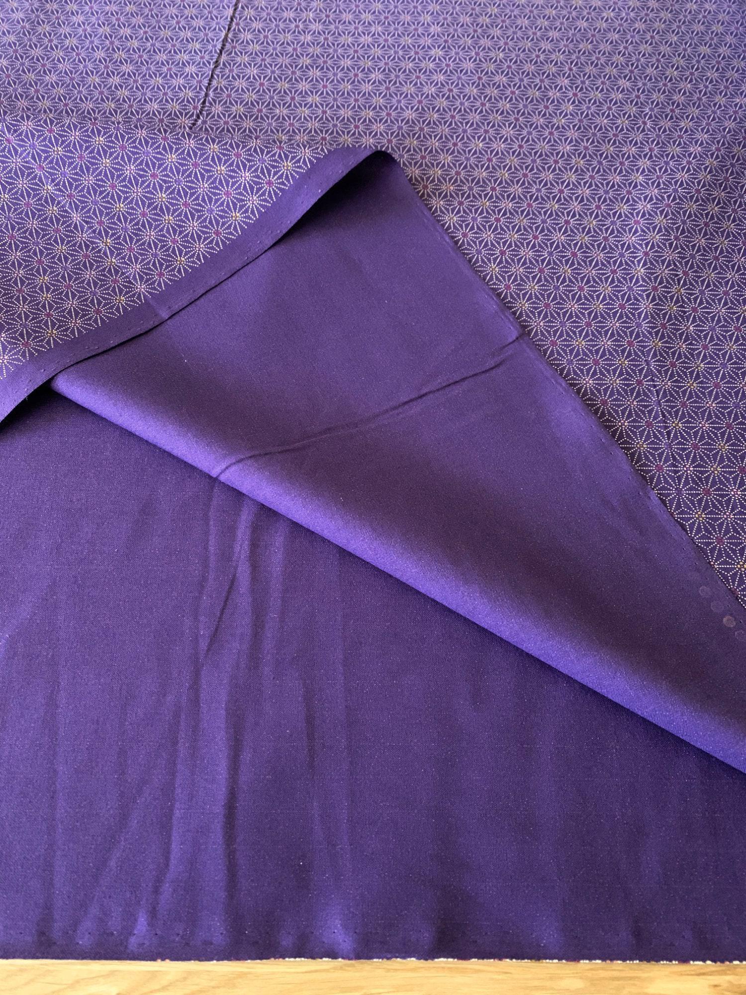 Sevenberry - Dotted Asanoha Stars Cotton Fabric - Purple