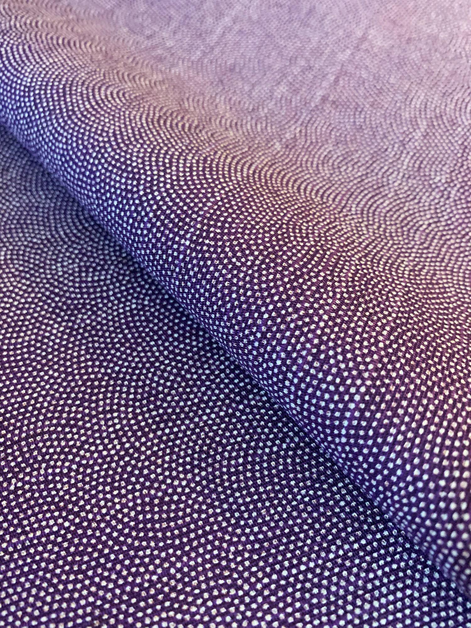 Sevenberry - Double Sided Dragonfly and Same-Komon Cotton Shantung - Orange Purple