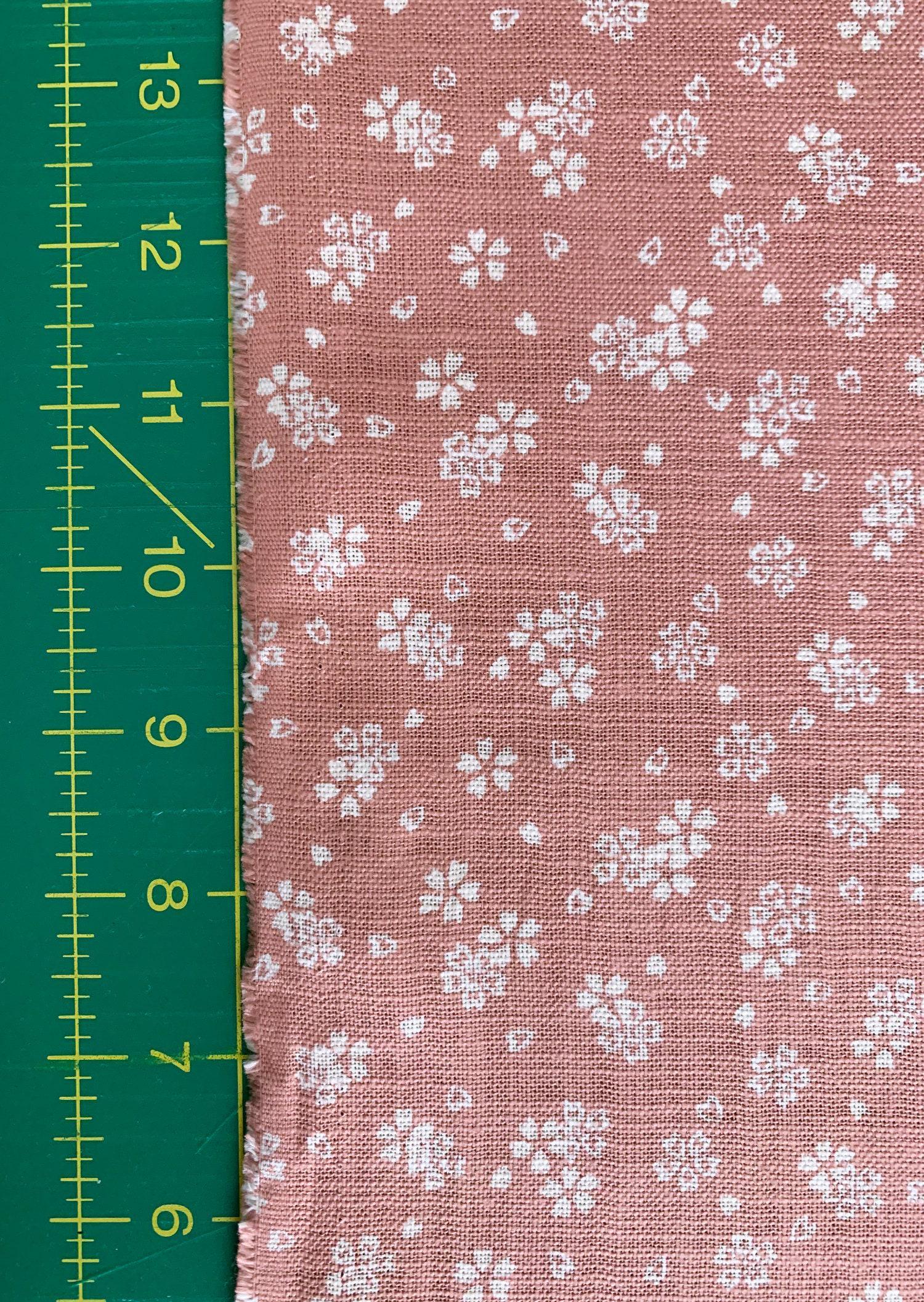 Sevenberry - Cherry Blossoms Homespun Cotton Fabric - Pink Beige