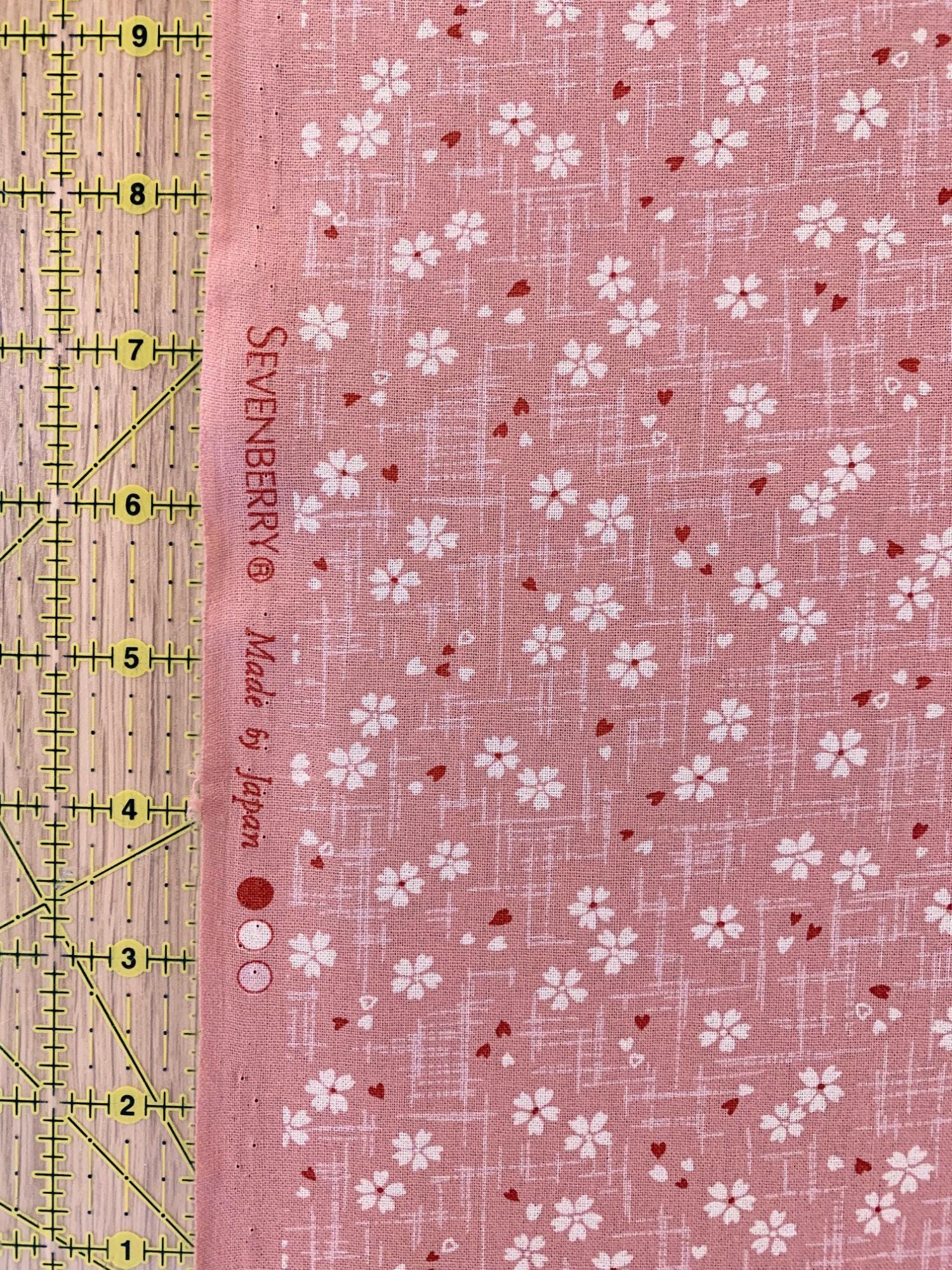 Sevenberry - Tiny Cherry Blossoms Cotton Fabric - Pink