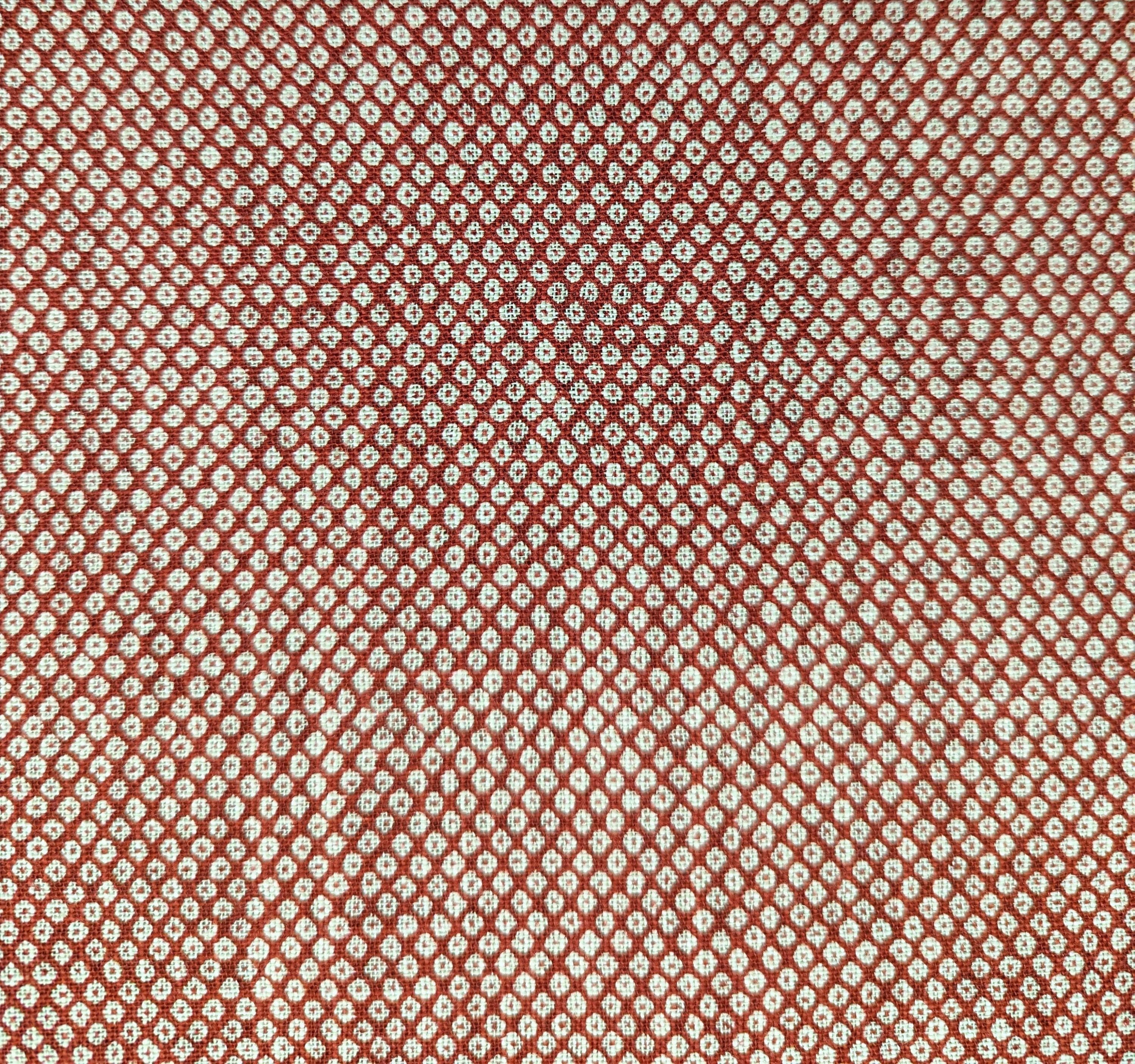 Sevenberry - Kanoko Shibori Print Cotton Fabric - Red Beige