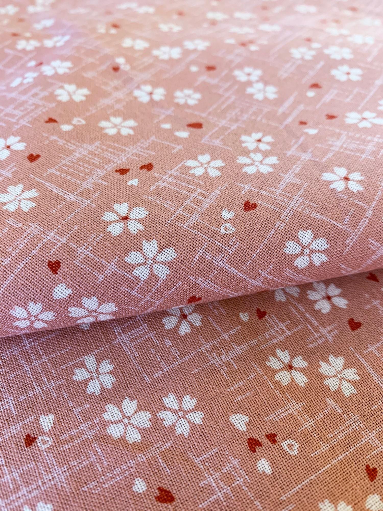 Sevenberry - Tiny Cherry Blossoms Cotton Fabric - Pink