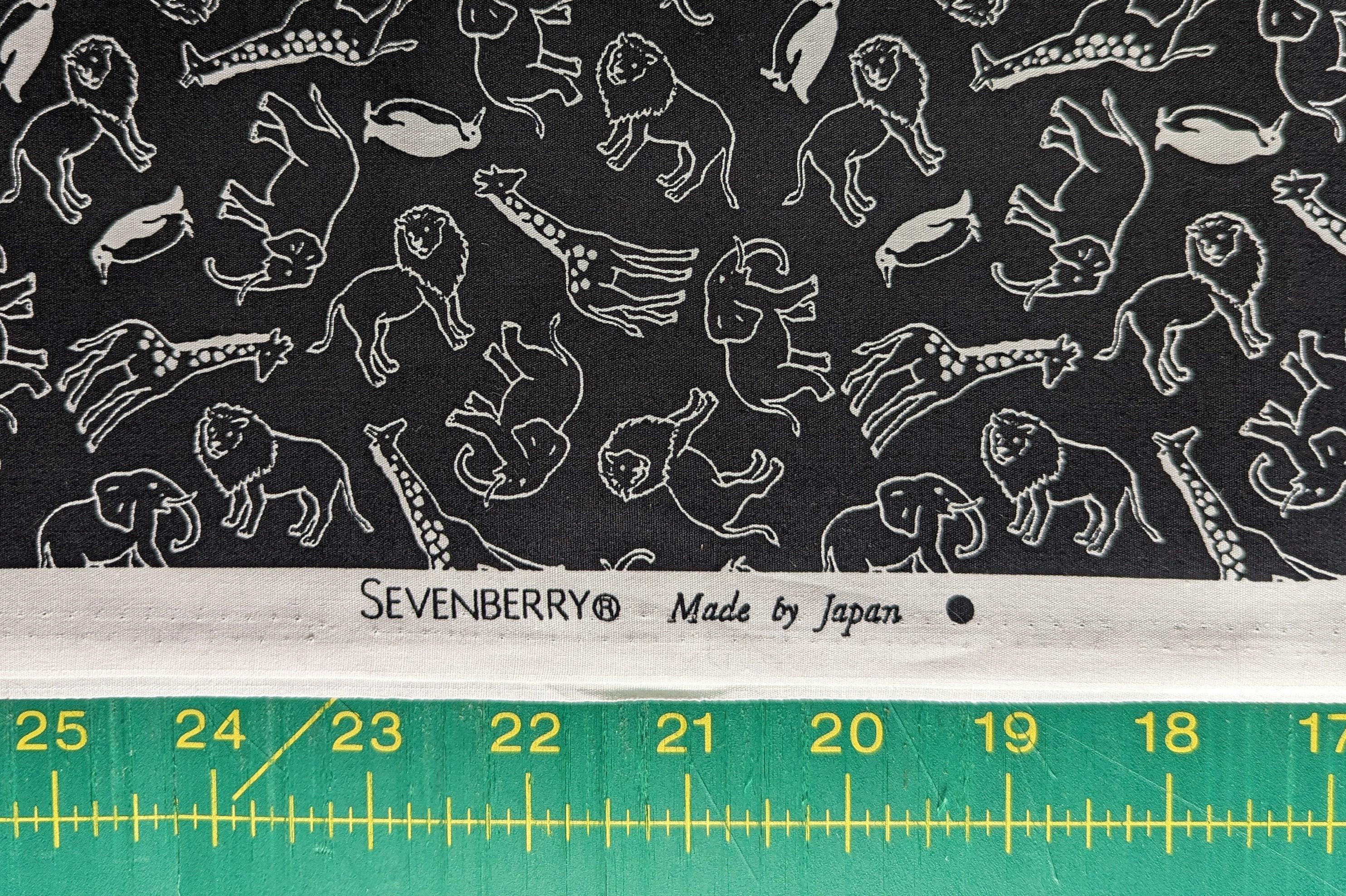 Sevenberry - African Animals Cotton Fabric - Black