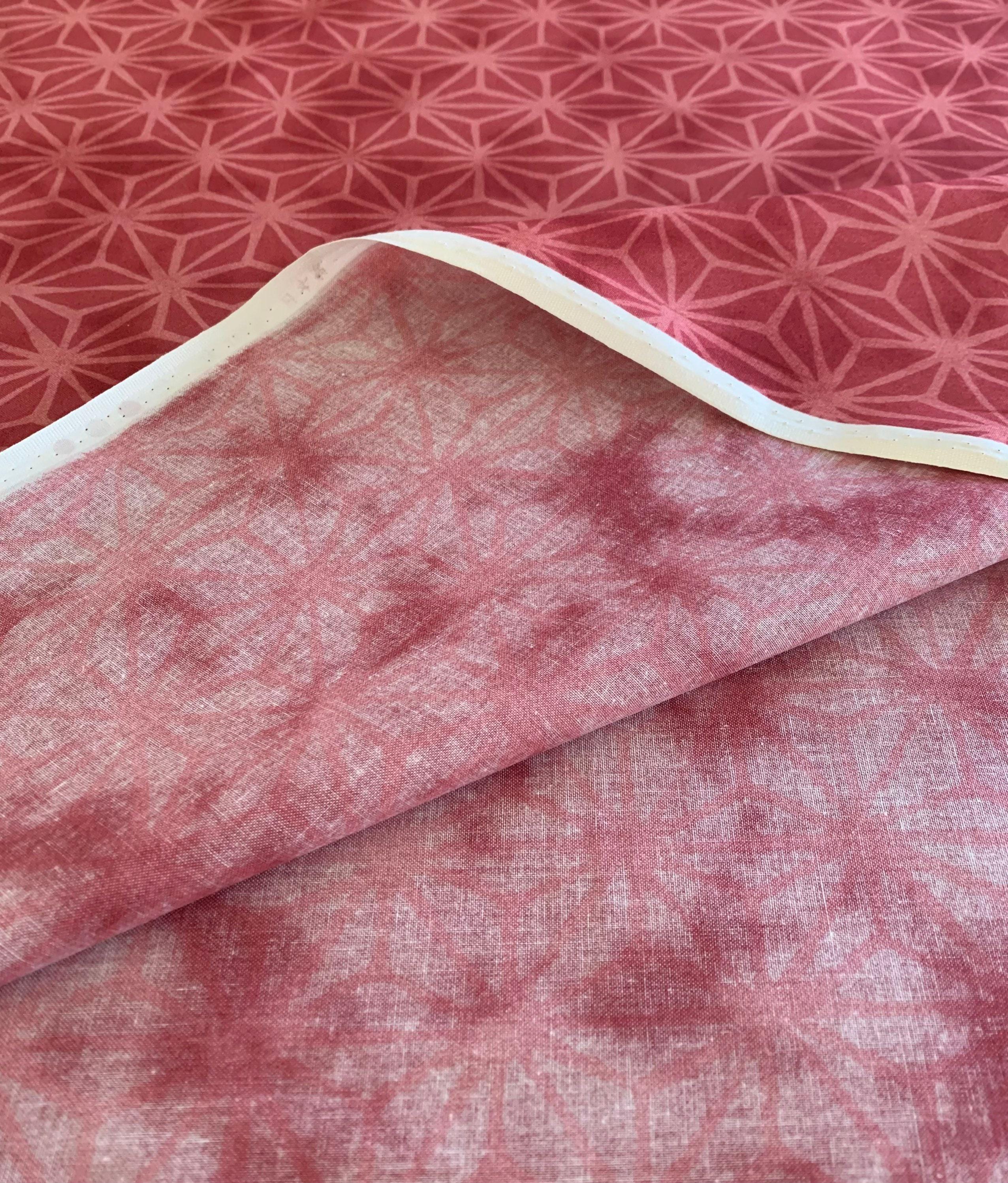 Hishiei - Asanoha Star Cotton - Cranberry Red