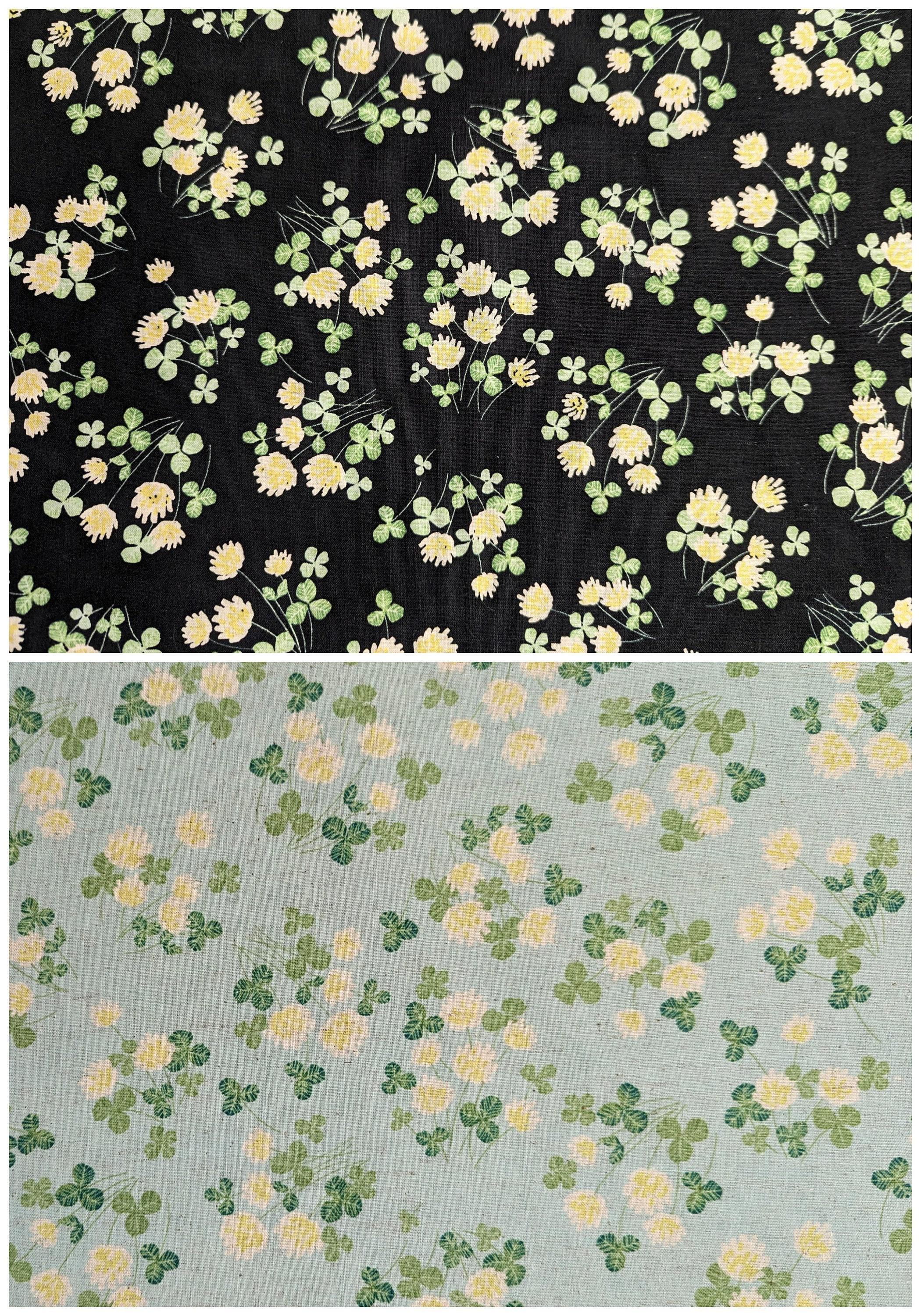 Kokka - Spring Bouquet Cotton/Linen Fabric - Black