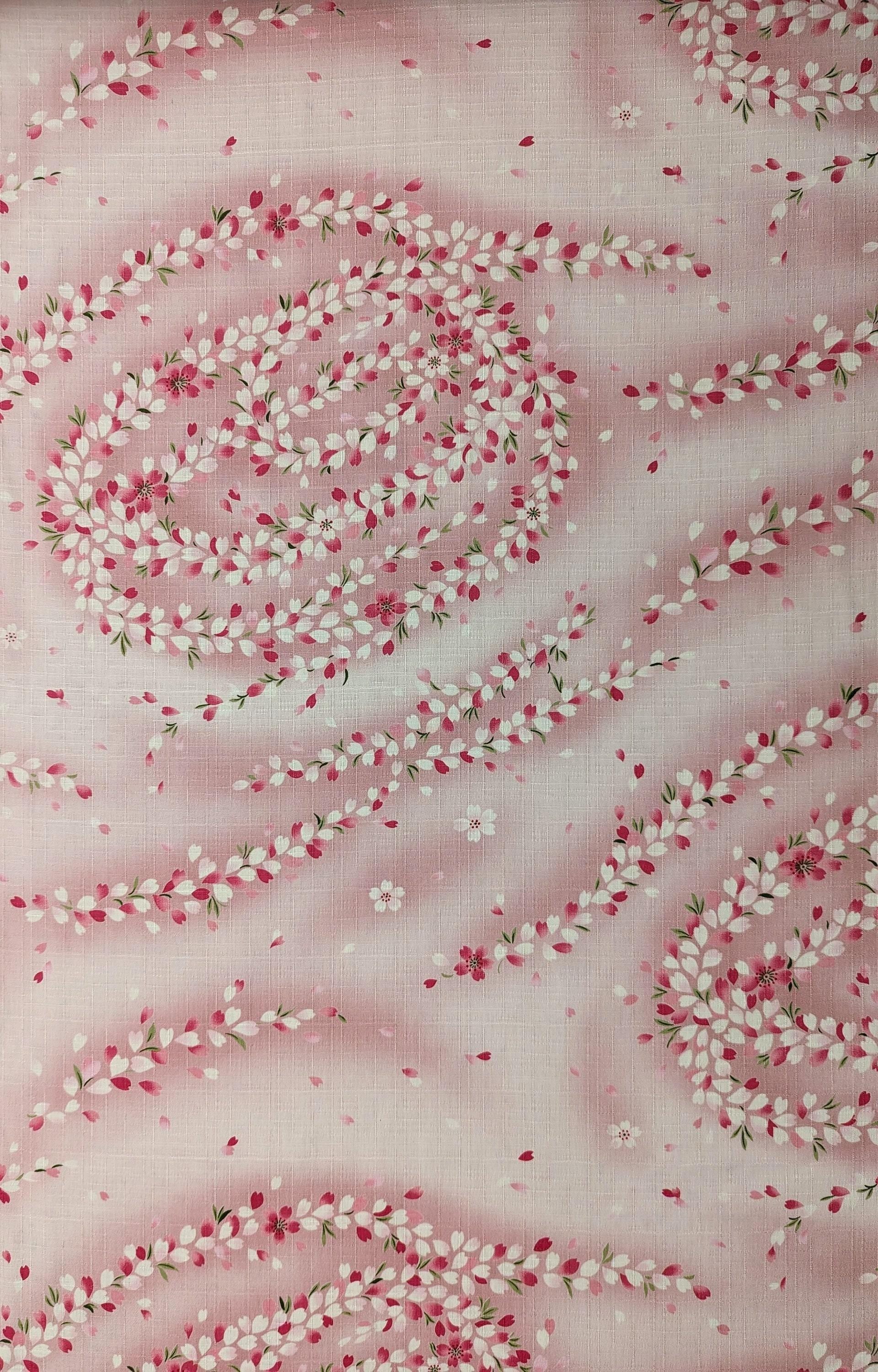 Kobayashi - Breezy Cherry Blossoms Cotton Dobby - Pink