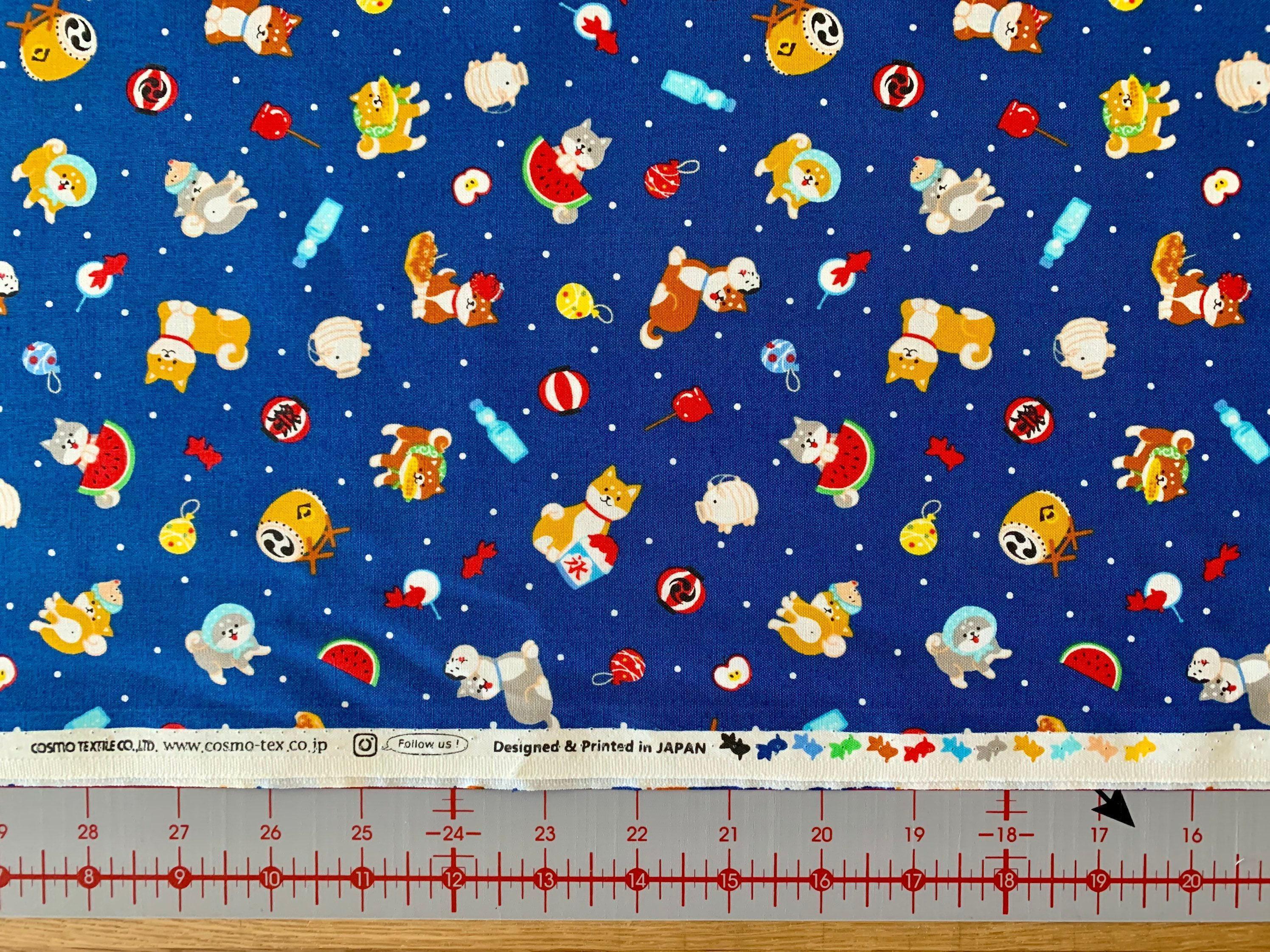 Cosmo - Shiba Matsuri Cotton - Blue