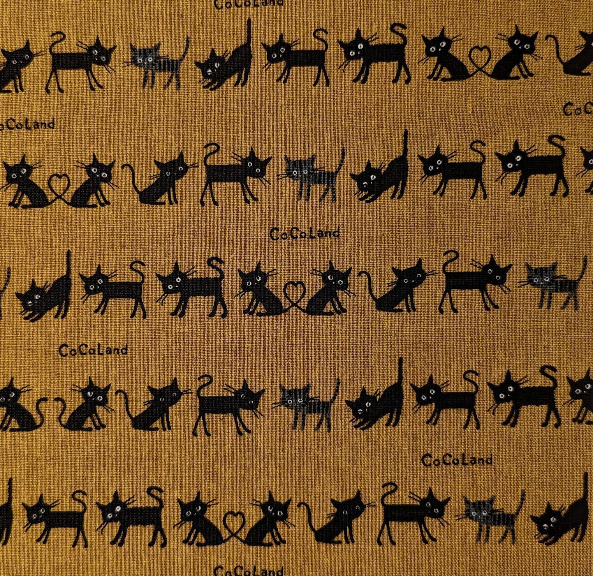 Hishiei - Cocoland Mini Cat Cotton/Linen Oxford - Mustard