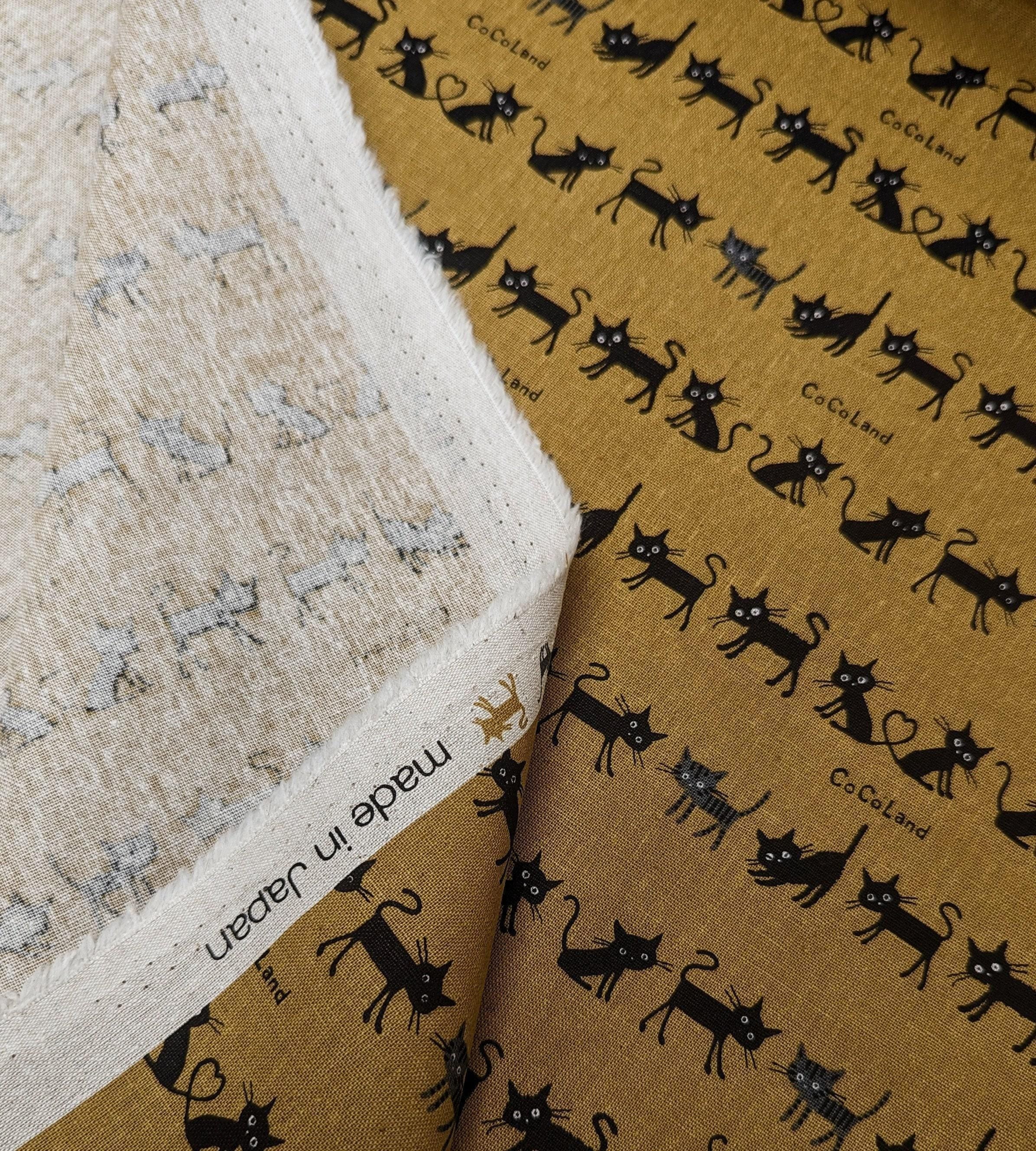 Hishiei - Cocoland Mini Cat Cotton/Linen Oxford - Mustard