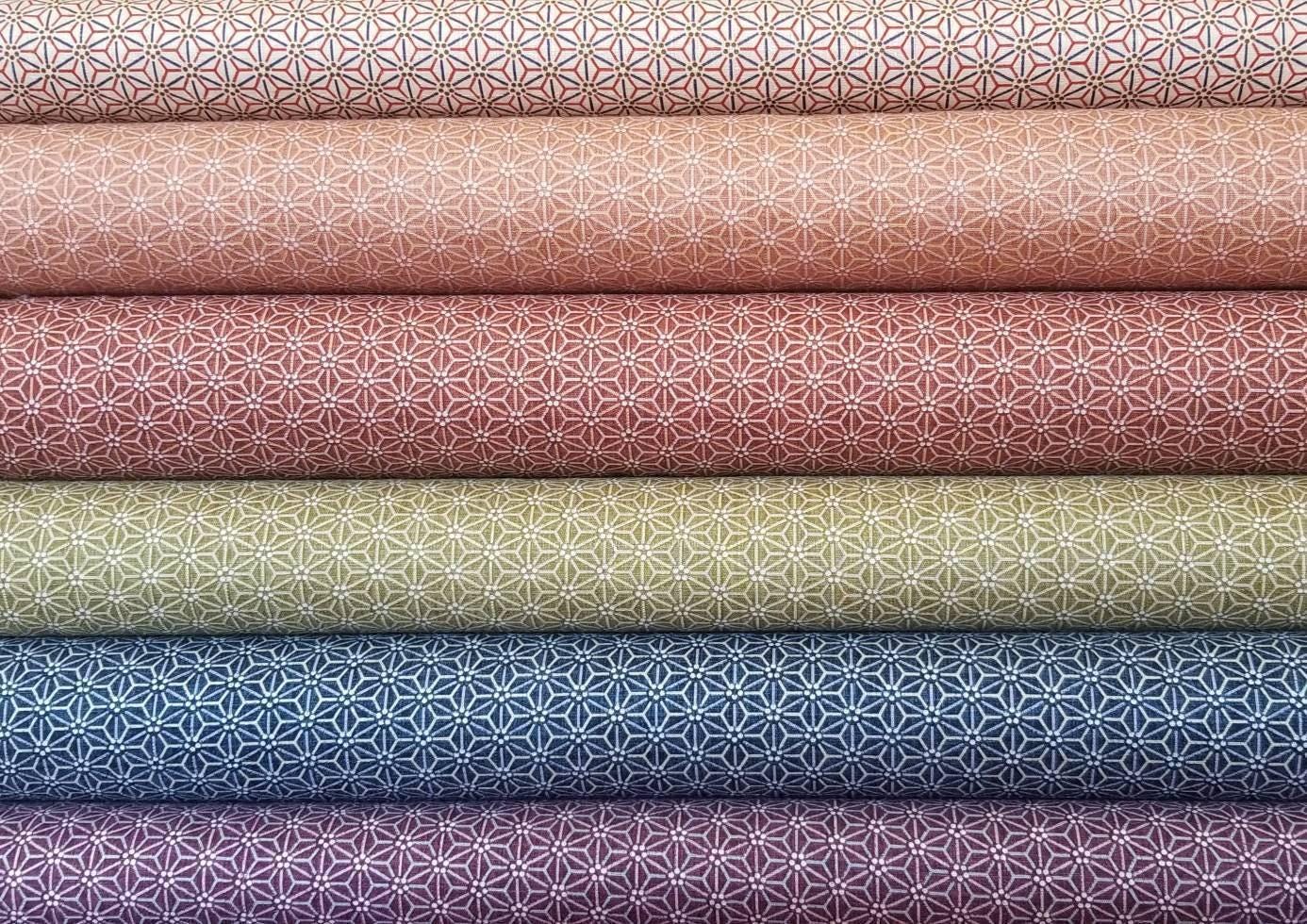 Morikiku - Cotton Dobby Hemp Leaf Star - Off White