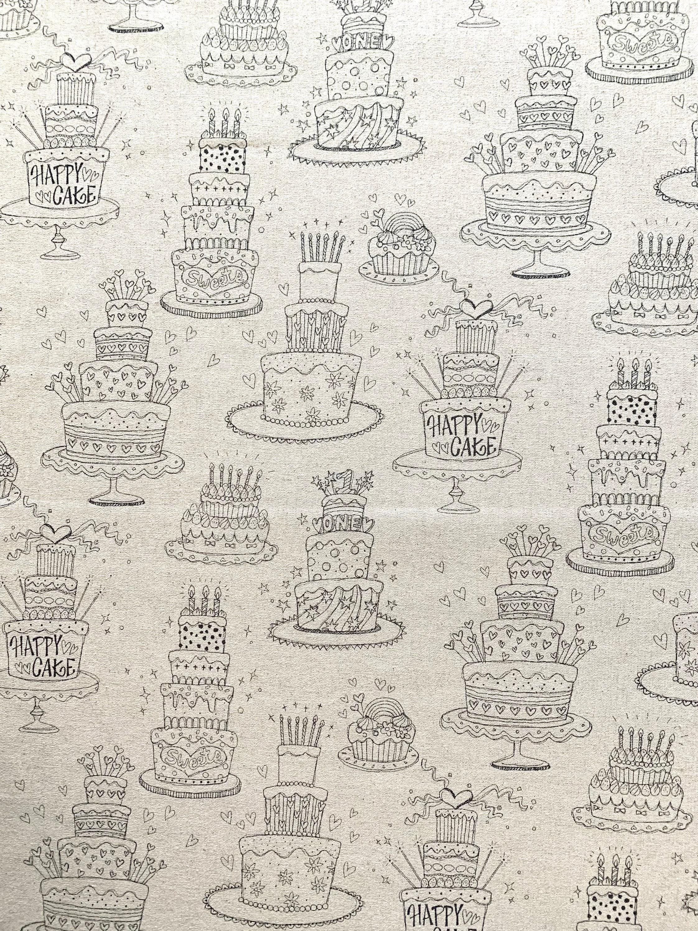 Kei - Happy Cake Cotton/Linen Oxford Canvas - Natural Off-White