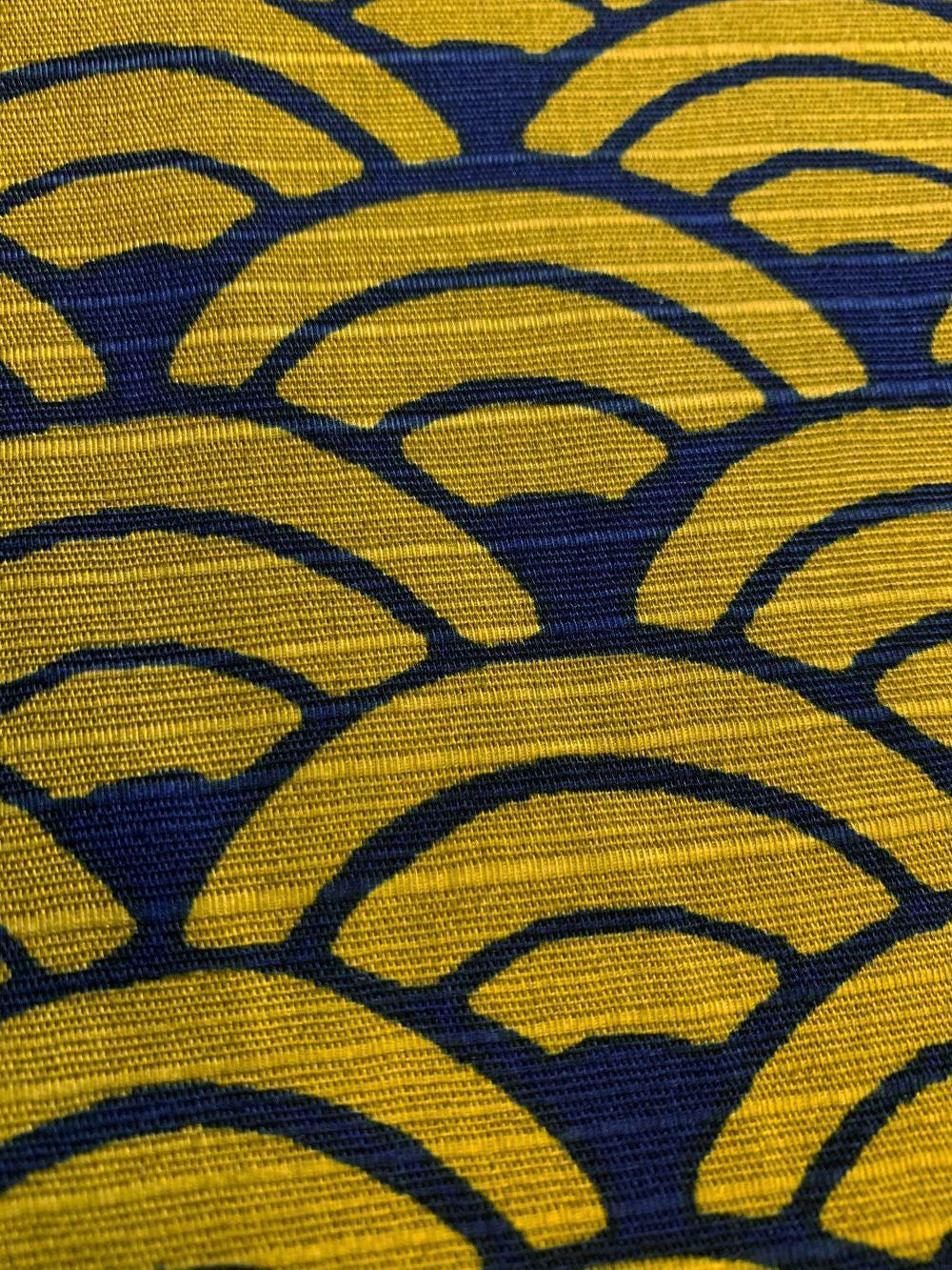 Sevenberry - Waves Cotton Dobby - Olive Navy Blue