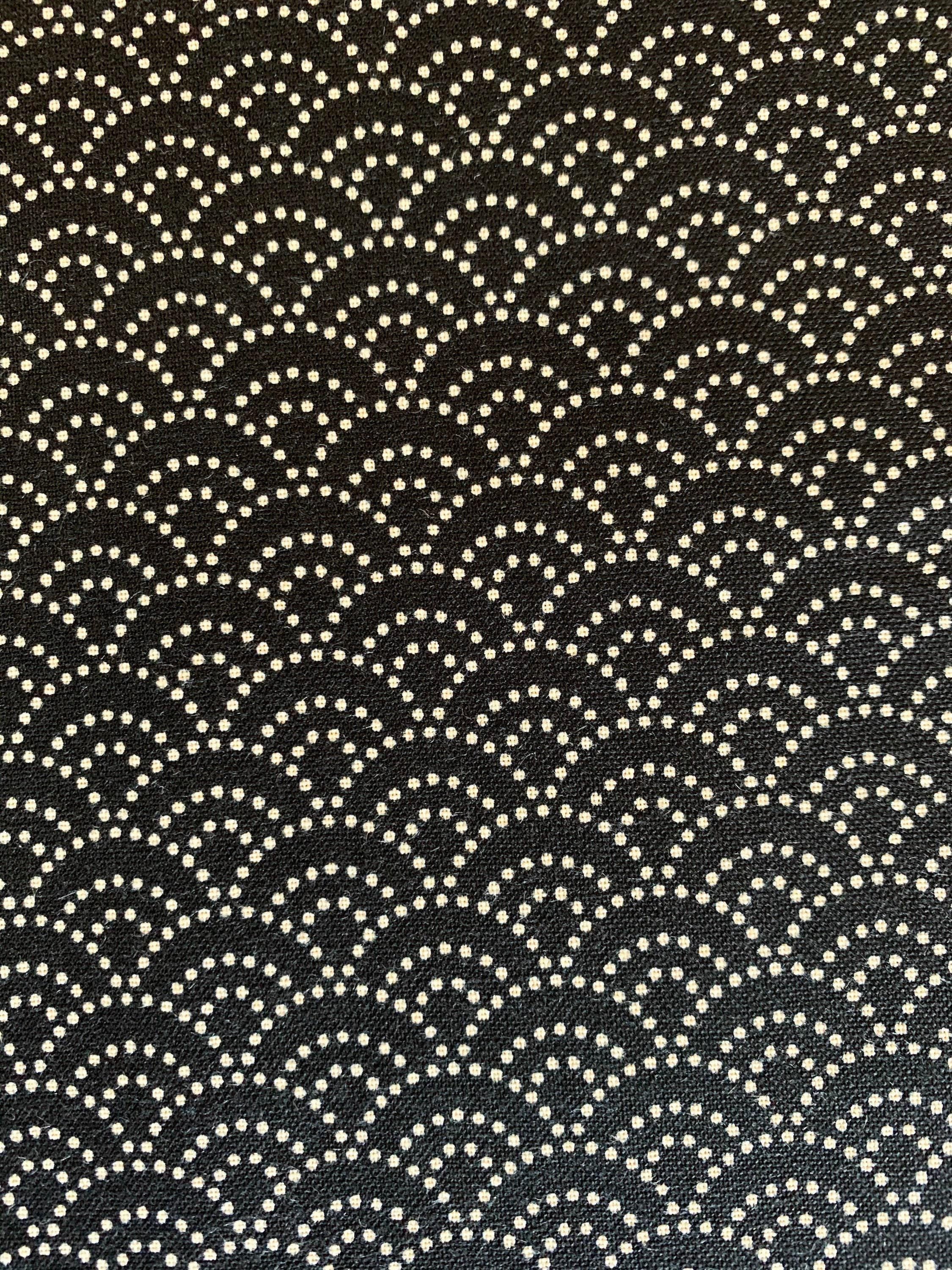 Sevenberry - Dotted Waves Cotton Fabric - Black