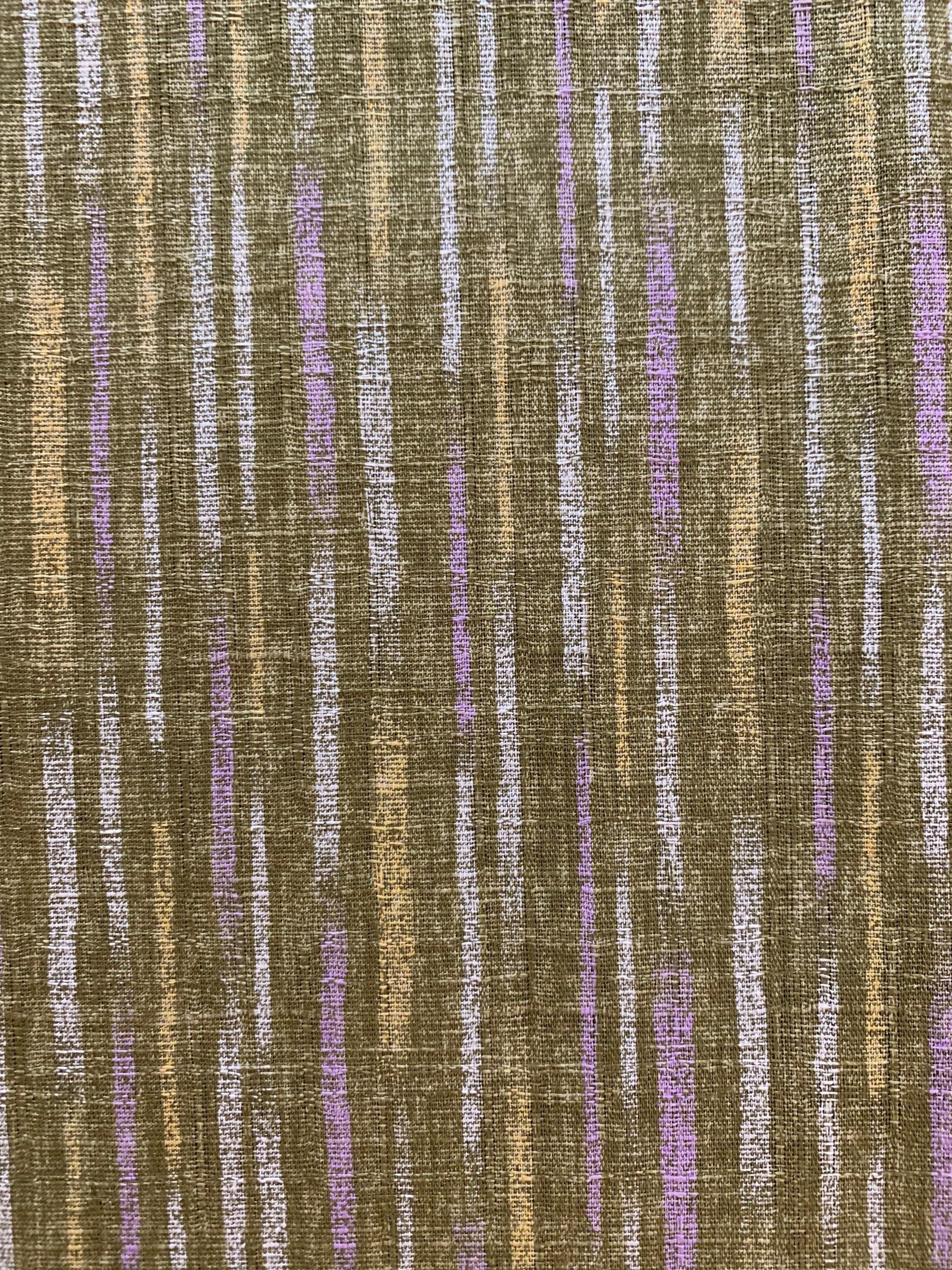 Morikiku - Chalk Stripe Cotton Dobby - Green