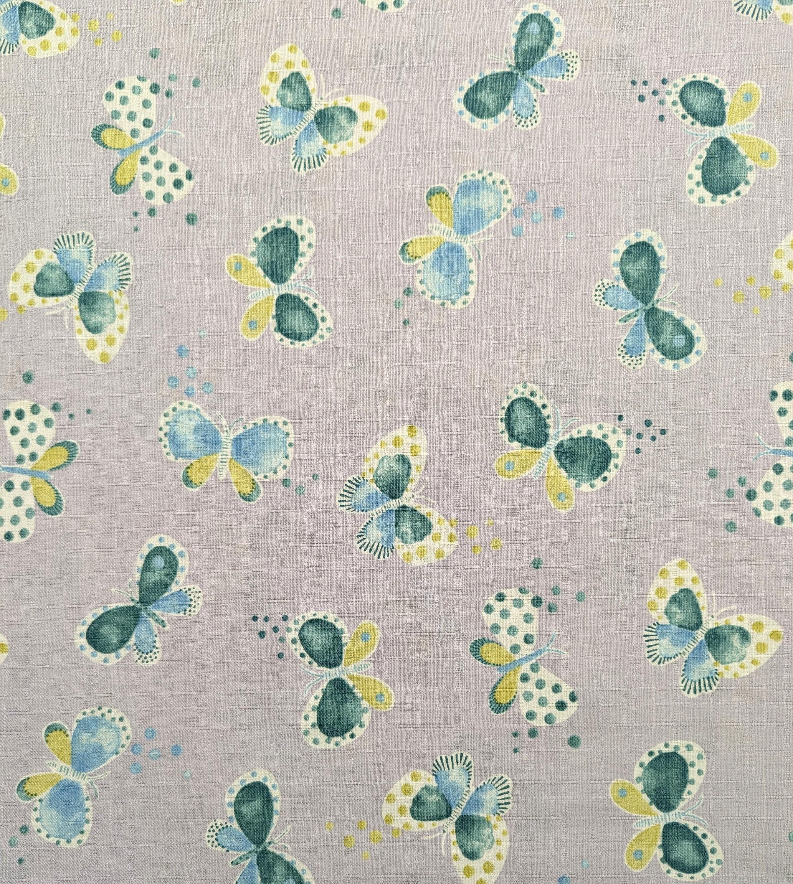Koizumi - Pastel Butterflies Cotton Dobby - Lavender